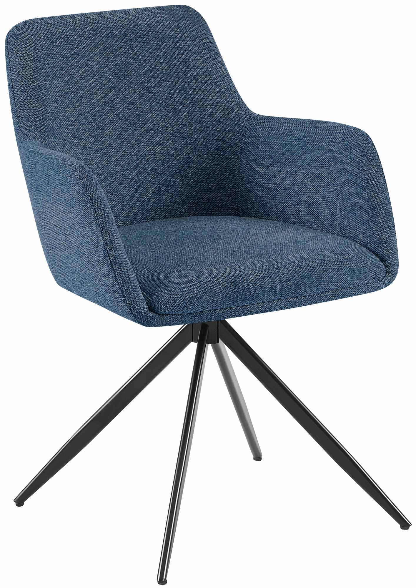 CLP Esszimmerstuhl Olema I Schwenkbarer Polsterstuhl mit Stoffbezug I K&uuml;chenstuhl 