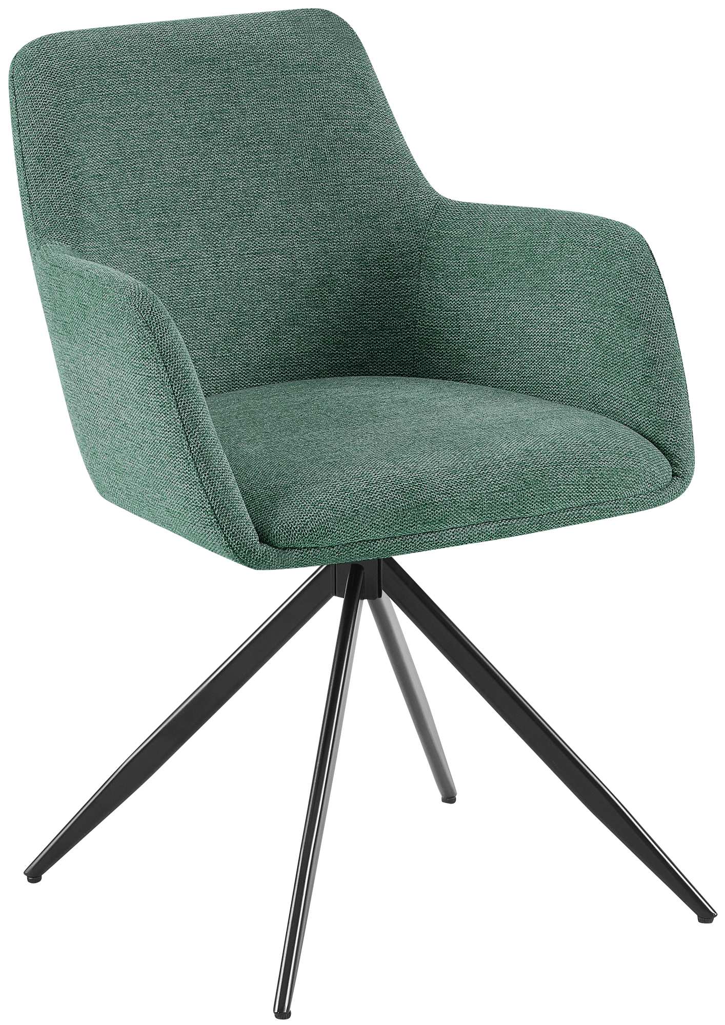 CLP Esszimmerstuhl Olema I Schwenkbarer Polsterstuhl mit Stoffbezug I K&uuml;chenstuhl 