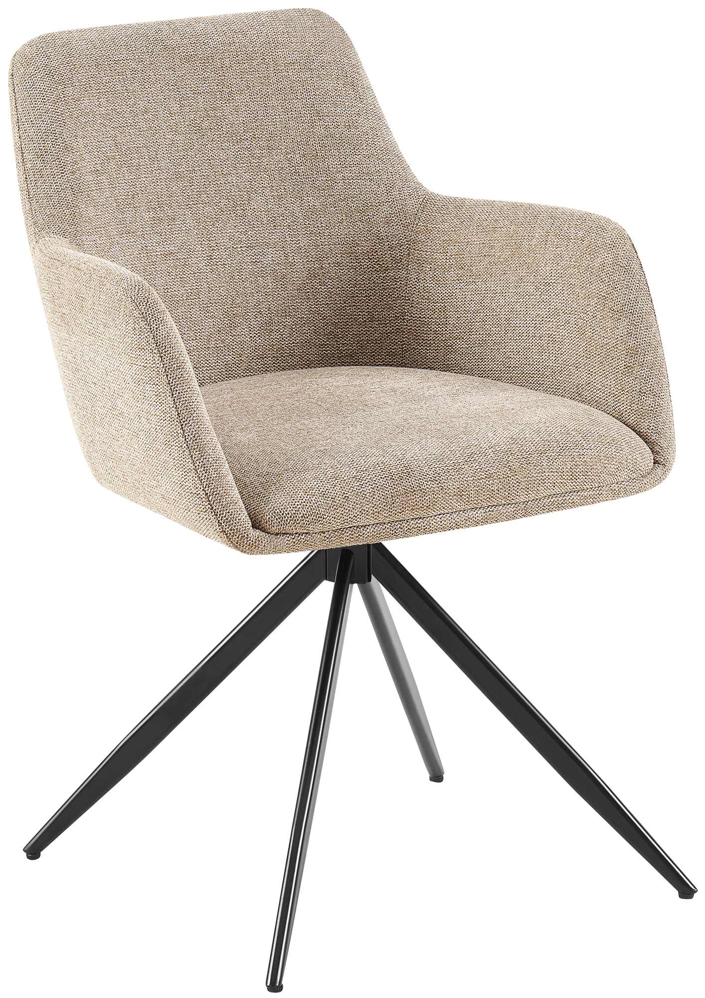 CLP Esszimmerstuhl Olema I Schwenkbarer Polsterstuhl mit Stoffbezug I K&uuml;chenstuhl 