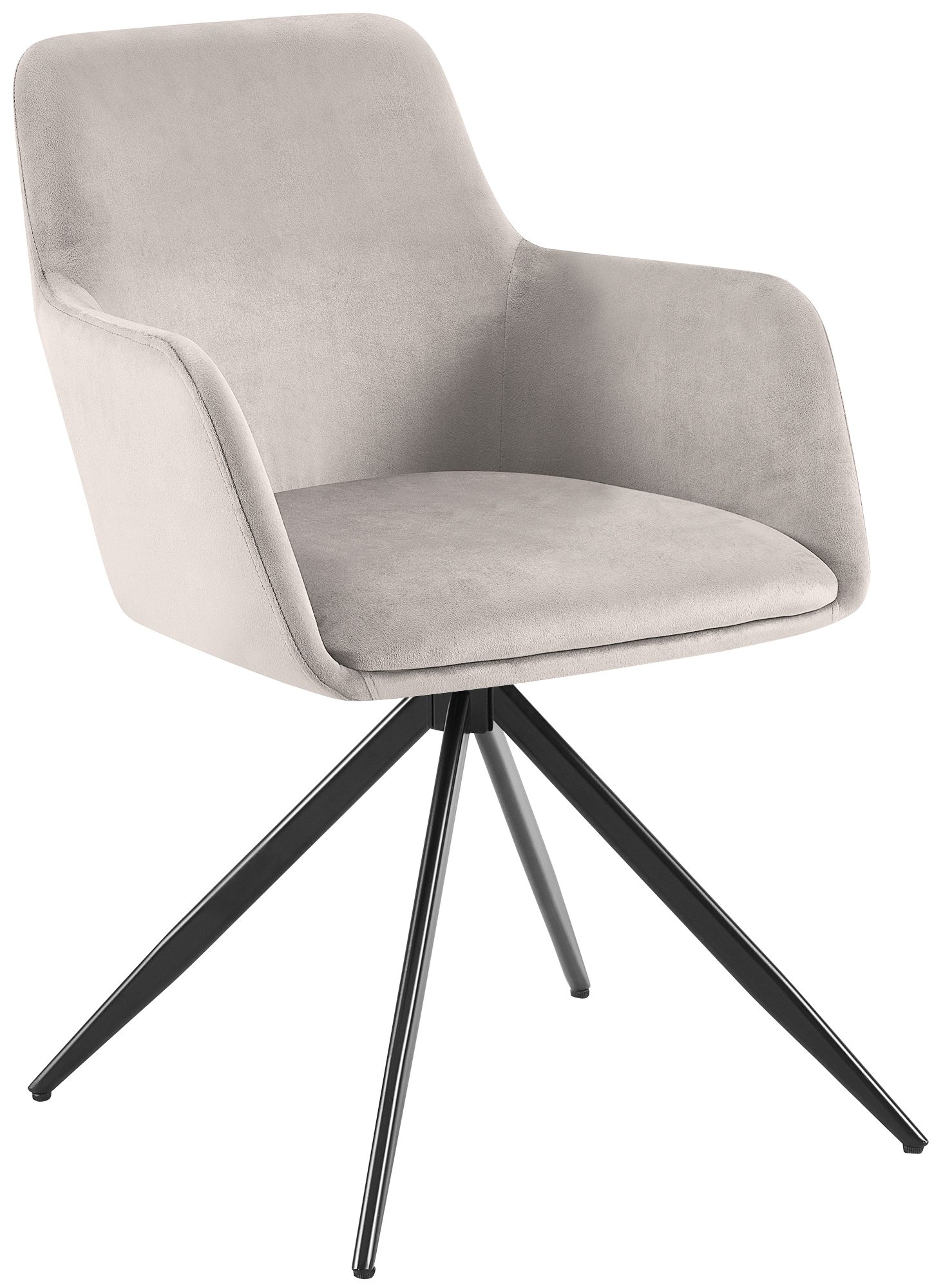 CLP Esszimmerstuhl Olema I Schwenkbarer Polsterstuhl Mit Samtbezug I K&uuml;chenstuhl 