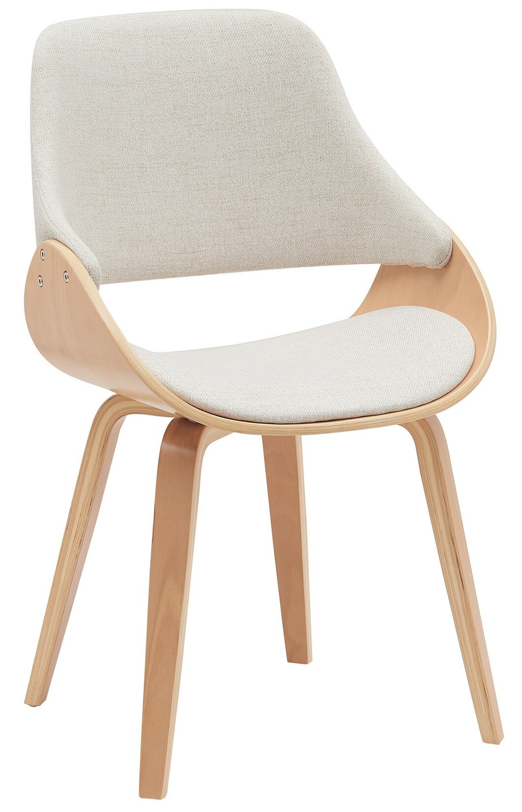 CLP Esszimmerstuhl gepolstert mit Rückenlehne Vangale, Design-Stuhl Gestell aus Bugholz, moderner Schalenstuhl für Wohnzimmer