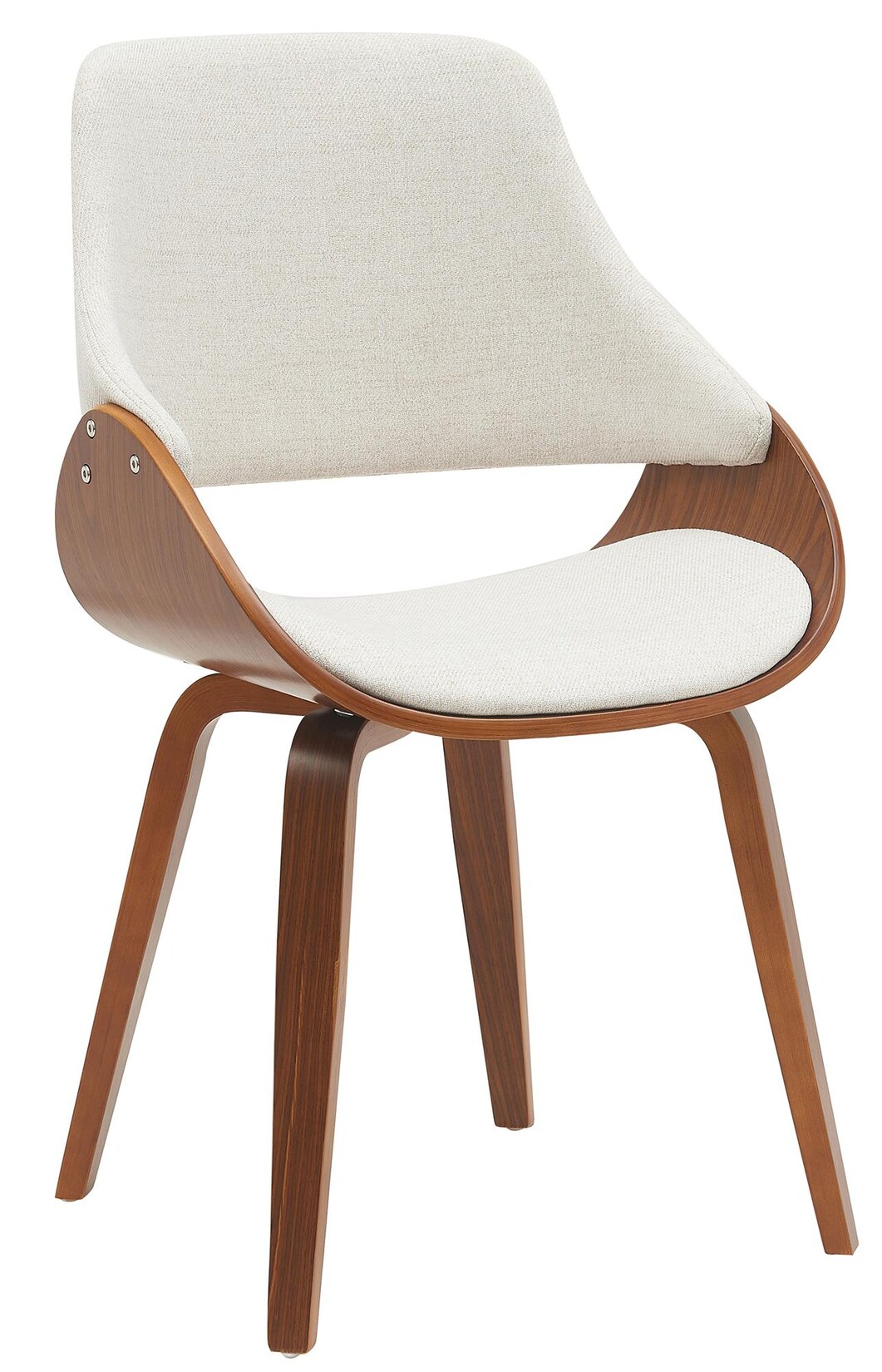 CLP Esszimmerstuhl Vangale Stoff Farbe: walnuss/creme, Material: Stoff