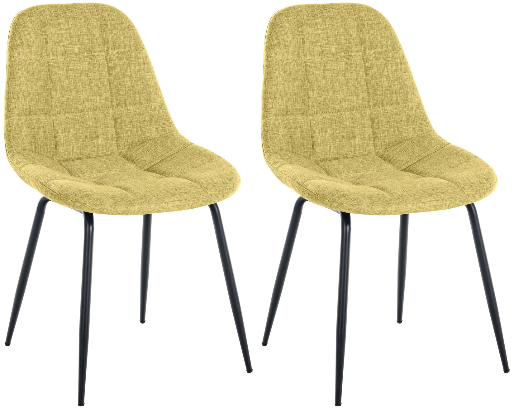 CLP 2er Set Stuhl Tom Stoff Farbe: hellgrün, Material: Stoff