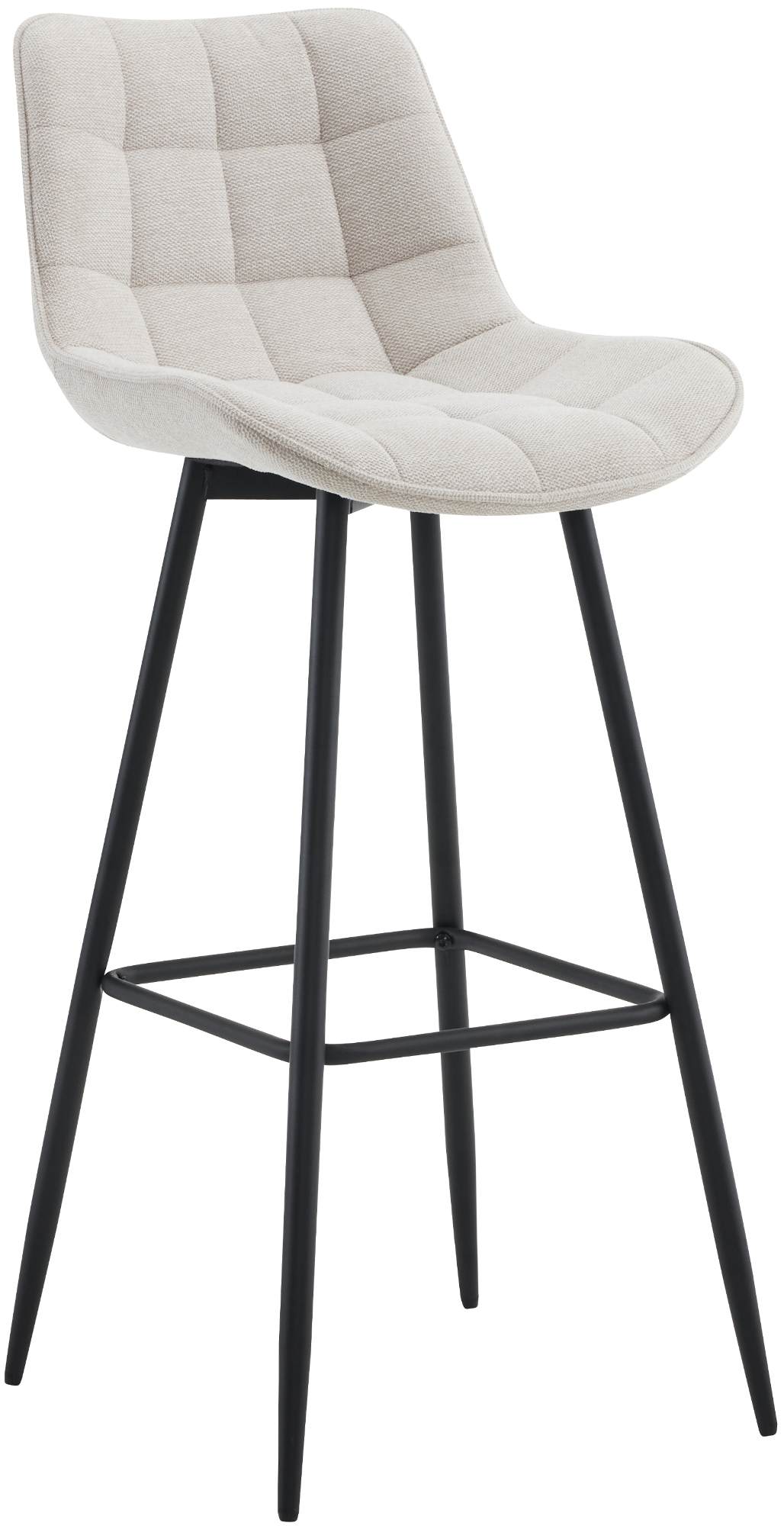 CLP Barhocker Dartford Stoff - Farbe: creme, Material: Stoff 