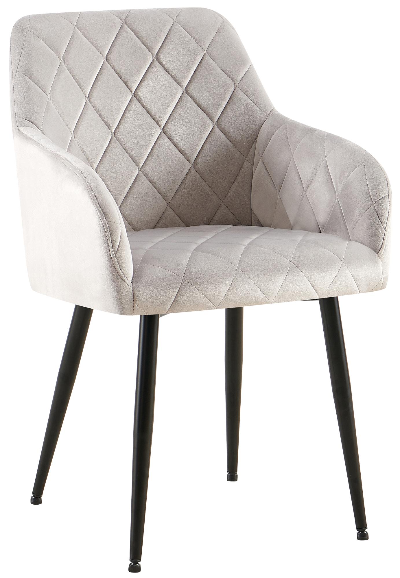 CLP Esszimmerstuhl Monett I Polsterstuhl mit Samtbezug I K&uuml;chenstuhl mit stabilem Metallgestell I bis 150 kg belastbar 