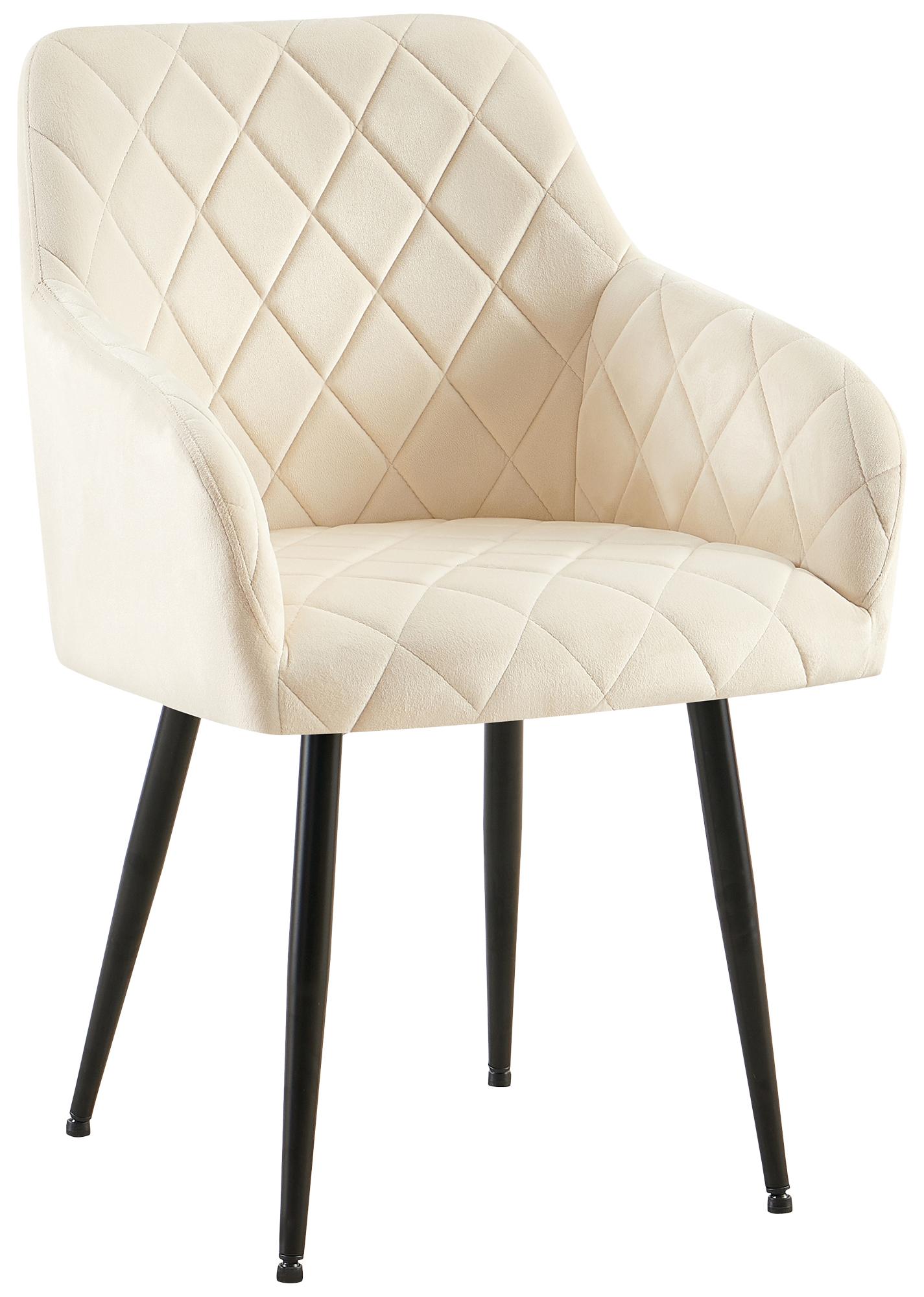 CLP Esszimmerstuhl Monett I Polsterstuhl mit Samtbezug I K&uuml;chenstuhl mit stabilem Metallgestell I bis 150 kg belastbar 