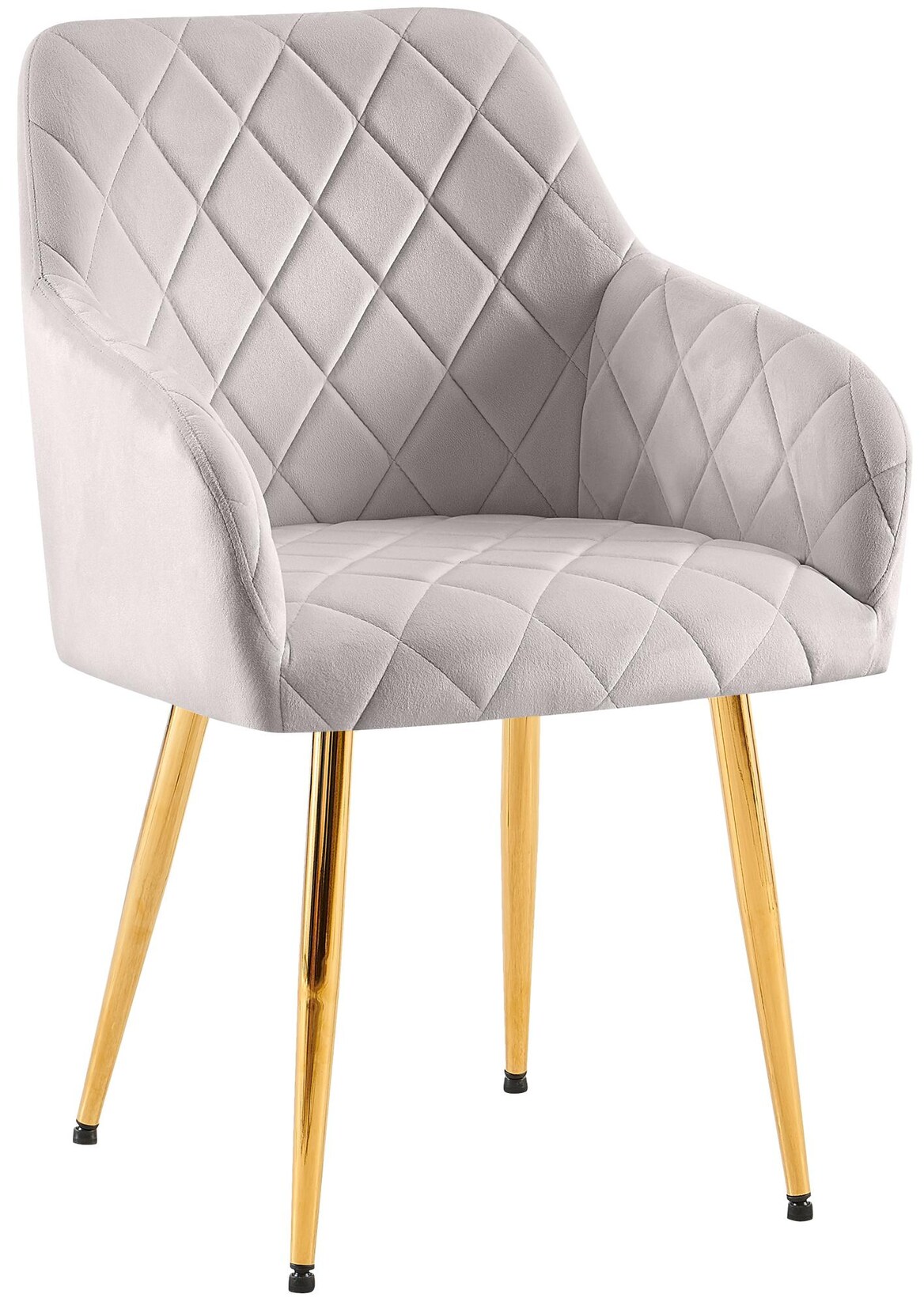 CLP Esszimmerstuhl Monett Samt G Farbe: grau, Material Gestell: Metall gold