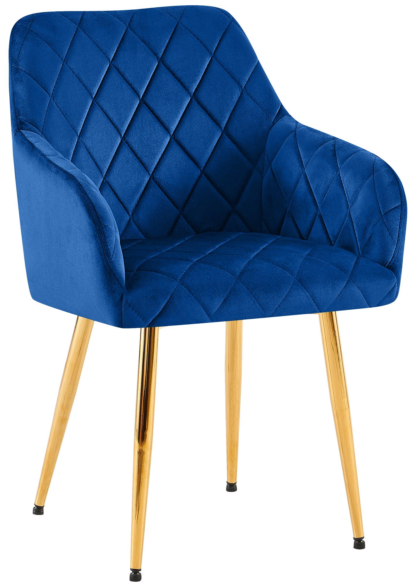 CLP Esszimmerstuhl Monett I Polsterstuhl mit Samtbezug I K&uuml;chenstuhl mit stabilem Metallgestell I bis 150 kg belastbar 