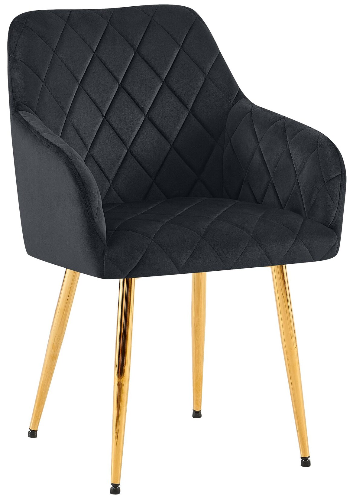 CLP Esszimmerstuhl Monett Samt G Farbe: schwarz, Material Gestell: Metall gold