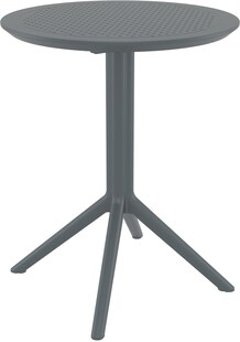 CLP Klapptisch Sky I Rund Oder Eckig I Klappbarer Gartentisch, Stabil Und Pflegeleicht Für Innen Und Außen I UV Beständig Und Wetterfest 