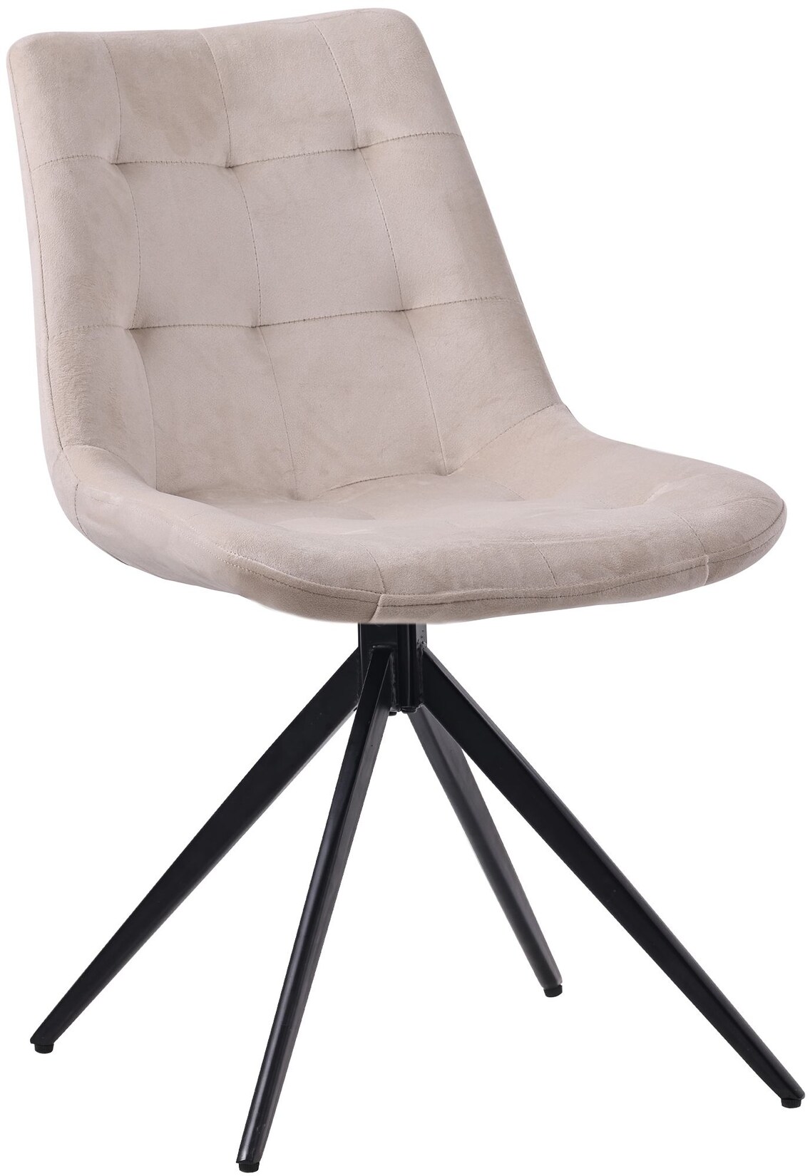 CLP Esszimmerstuhl Merna Samt Farbe: creme, Material: Samt