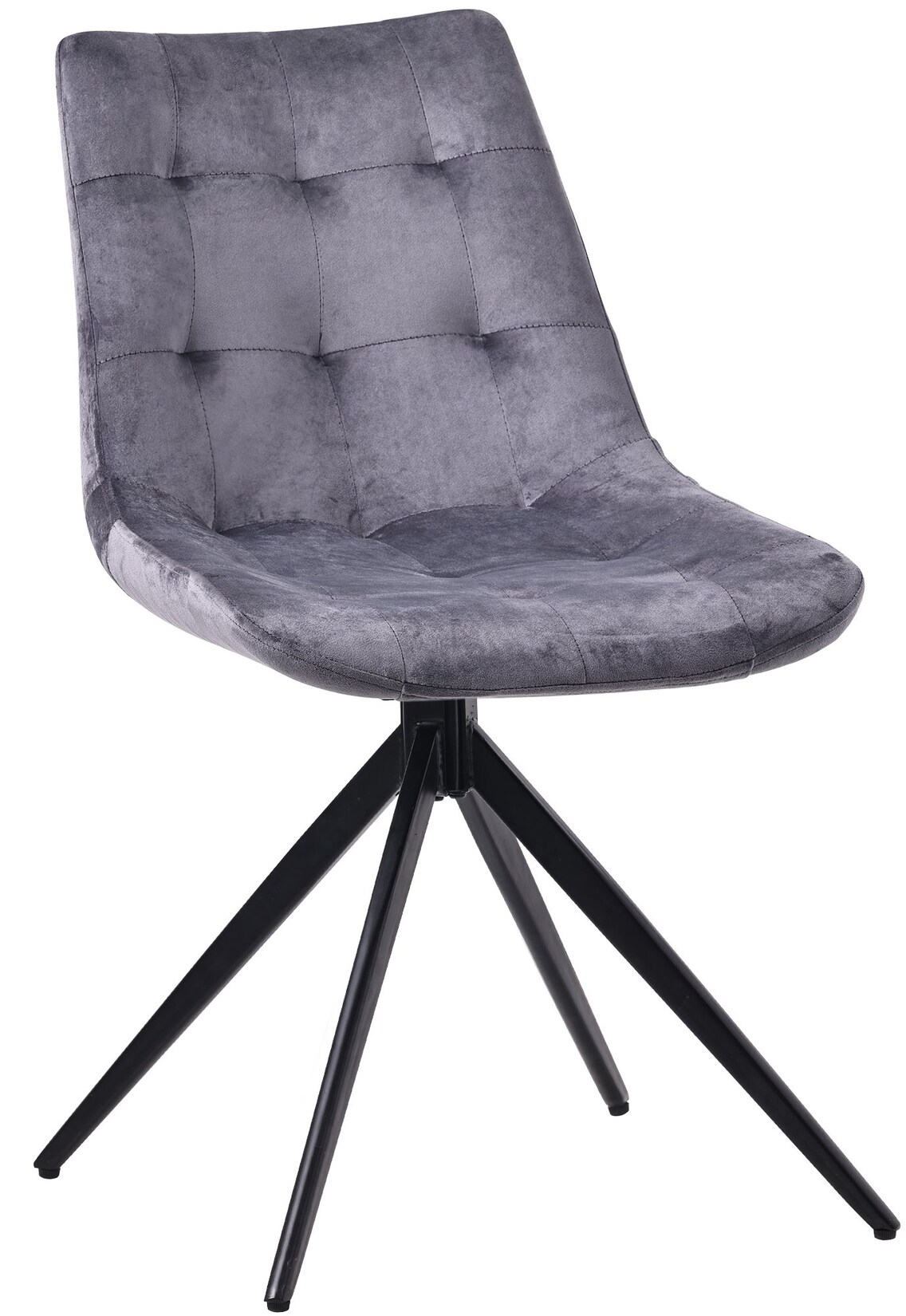 CLP Esszimmerstuhl Merna Samt Farbe: dunkelgrau, Material: Samt