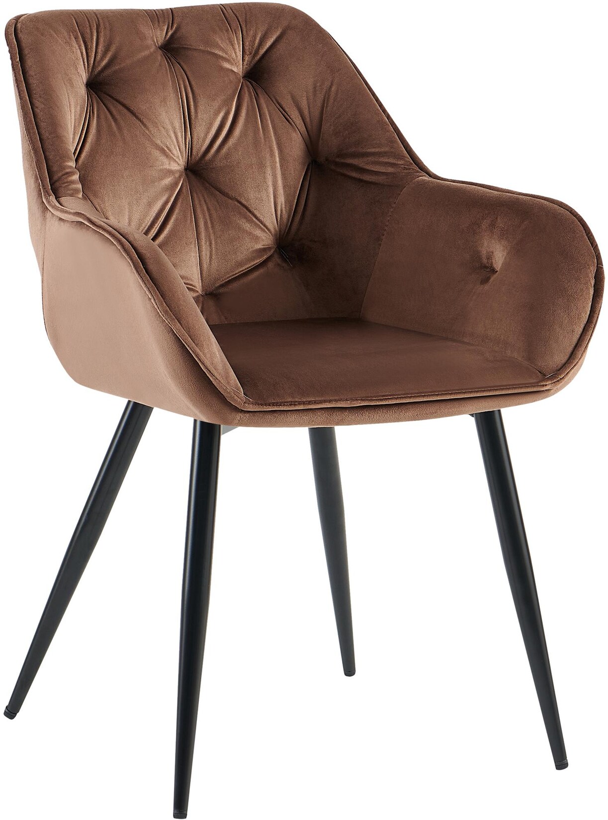 CLP Besucherstuhl Cassis Samt Farbe: braun, Material: Samt