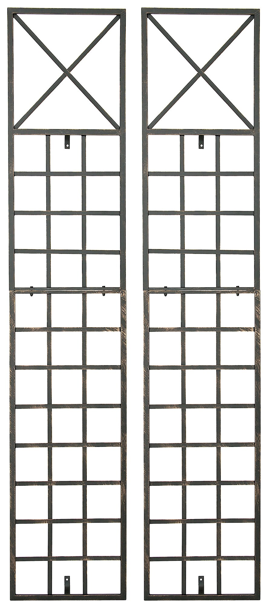 CLP 2er Set Rankgitter Trigo Zur Wandbefestigung I Rankhilfe F&uuml;r Die Wand I Rankzaun Aus Lackiertem Metall 