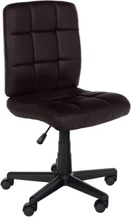 CLP Bürostuhl Farson Kunstlederbezug I Arbeitsstuhl mit Rückenlehne I Drehstuhl höhenverstellbar I Arbeitshocker bis 135 kg belastbar 