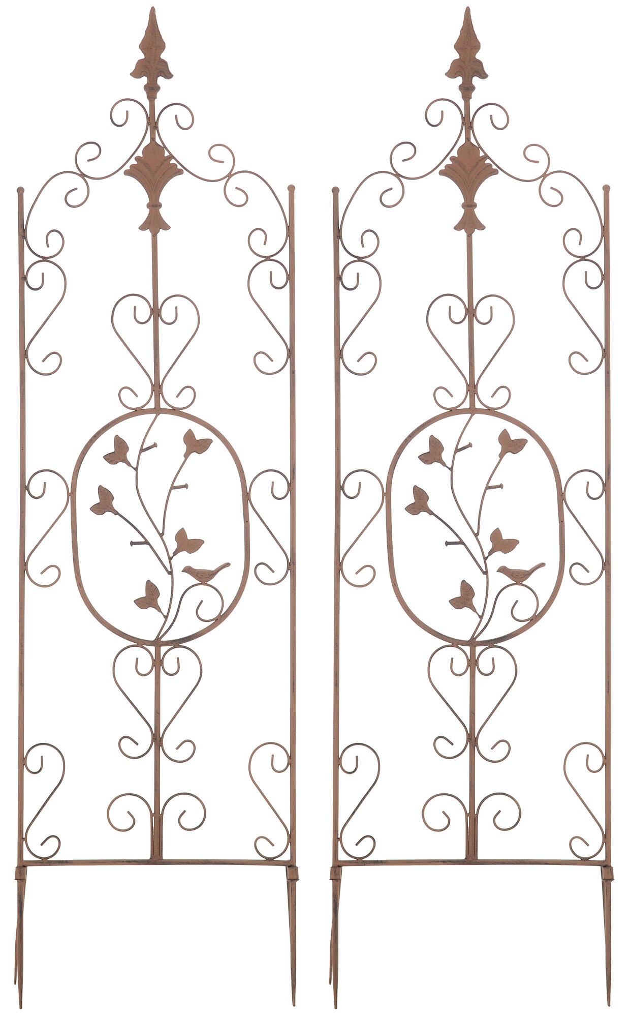 CLP 2er Set Pflanzen-Rankgitter Burgus Aus Eisen I Rankhilfe F&uuml;r Kletterpflanzen Im Landhausstil 