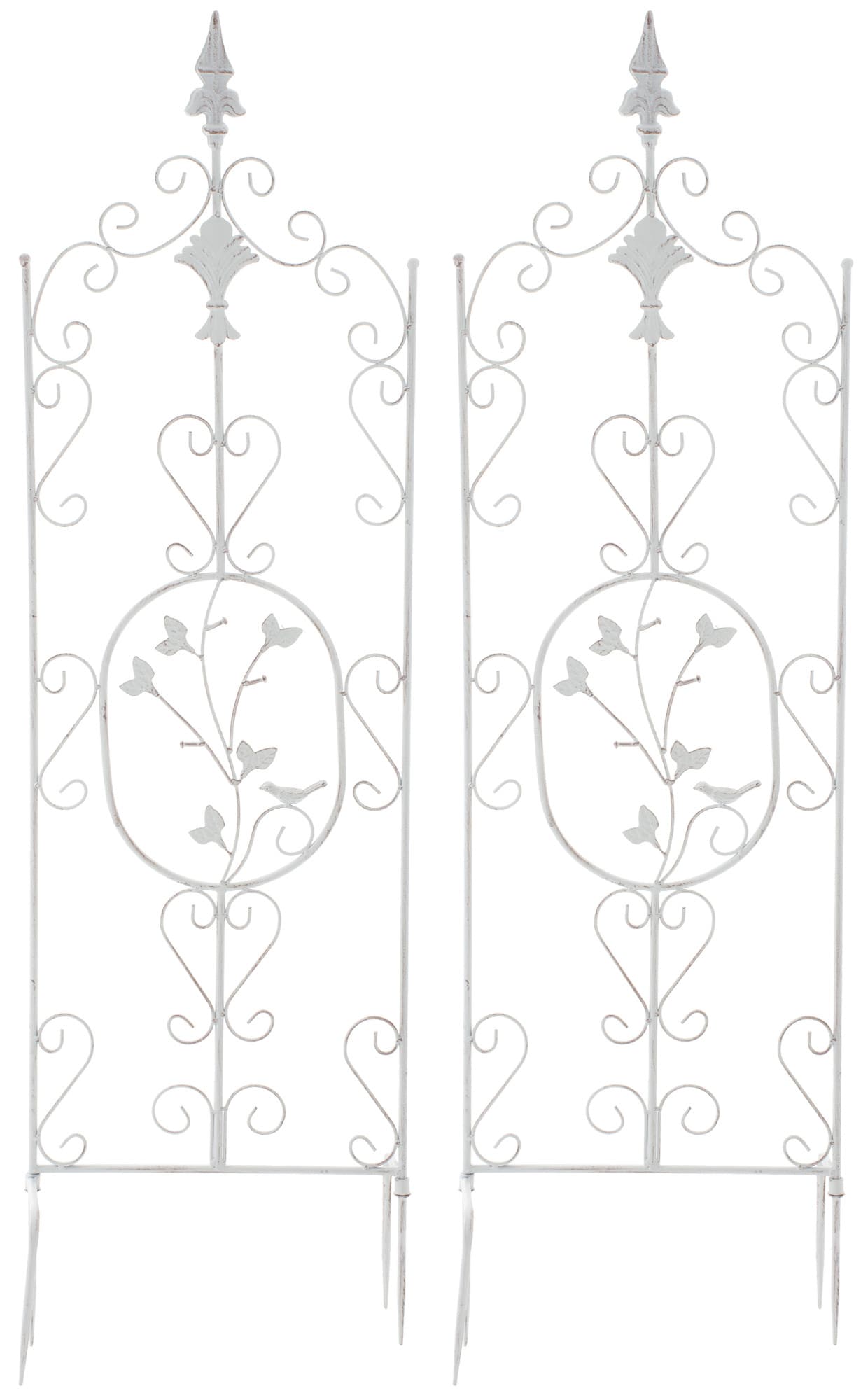 CLP 2er Set Pflanzen-Rankgitter Burgus Aus Eisen I Rankhilfe F&uuml;r Kletterpflanzen Im Landhausstil 
