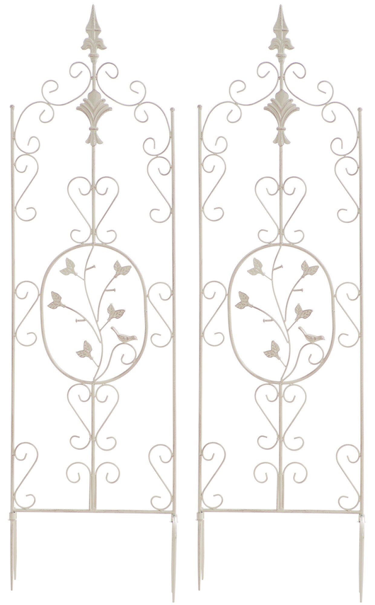CLP 2er Set Pflanzen-Rankgitter Burgus Aus Eisen I Rankhilfe F&uuml;r Kletterpflanzen Im Landhausstil 