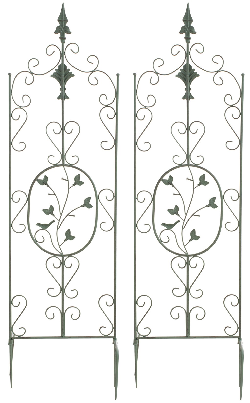 2er Set Pflanzen-Rankgitter Burgus Aus Eisen I Rankhilfe Für Kletterpflanzen Im Landhausstil