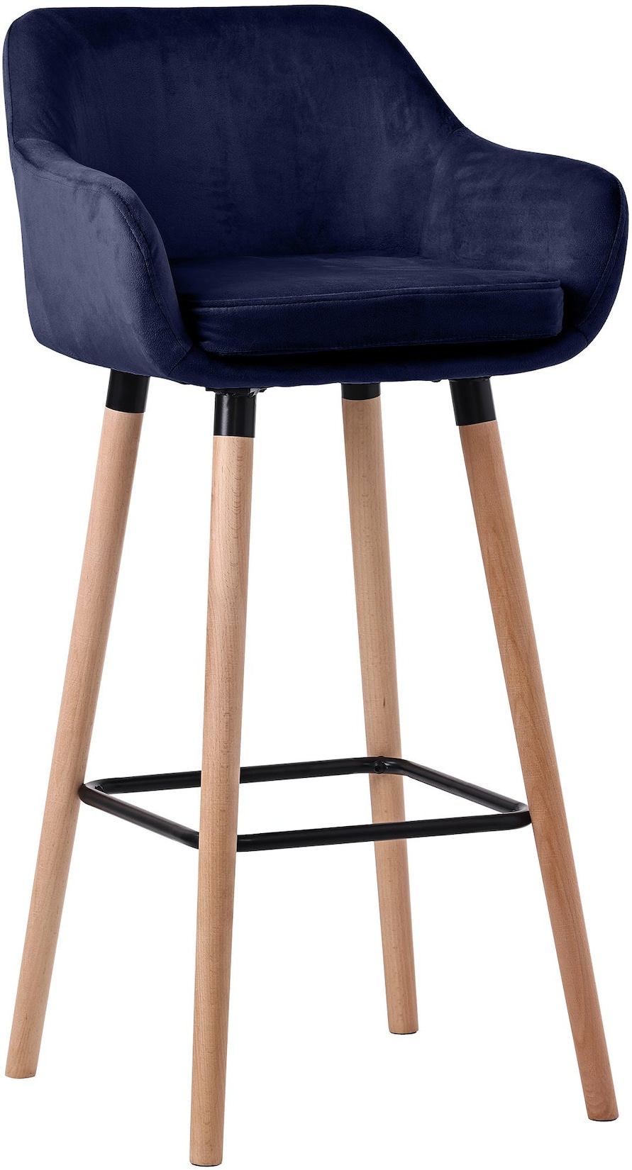 CLP Barhocker Grant Samt Farbe: dunkelblau