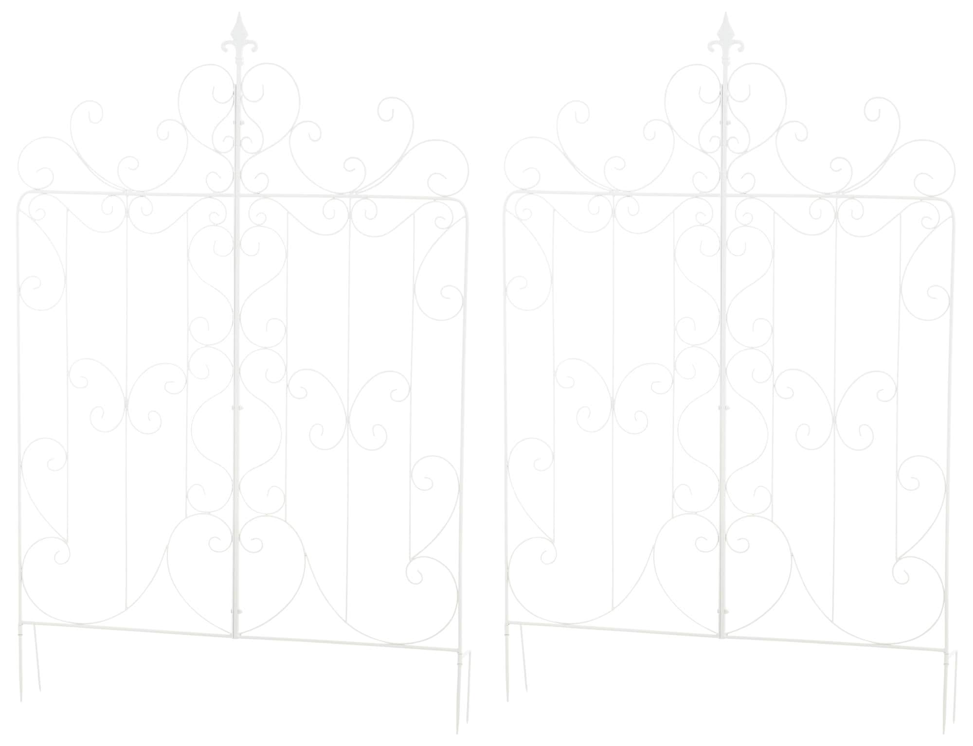 CLP 2er Set Rankgitter Mandevilla Aus Eisen I Rankzaun Im Landhausstil I Steckzaun F&uuml;r Den Garten 