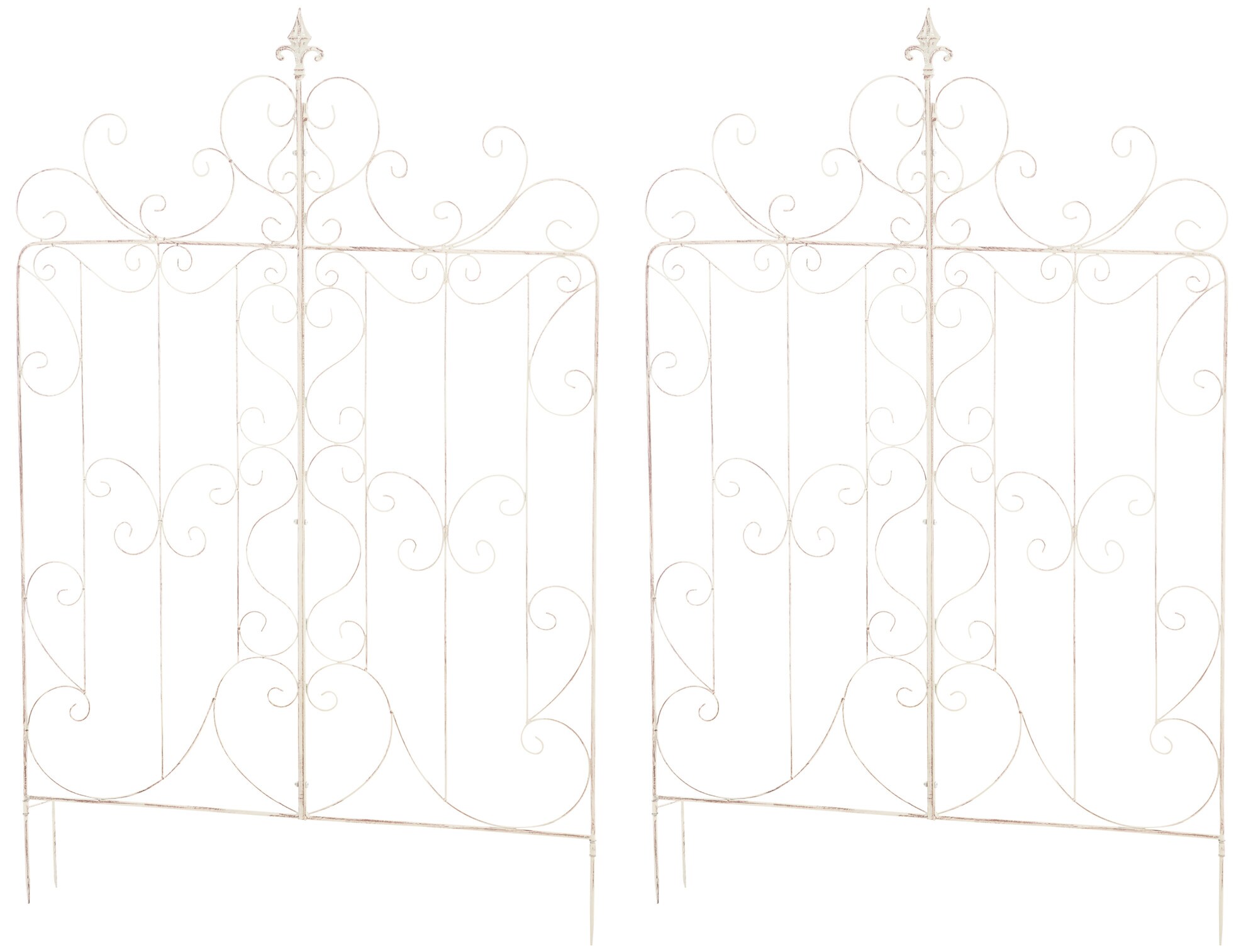 CLP 2er Set Rankgitter Mandevilla Aus Eisen I Rankzaun Im Landhausstil I Steckzaun F&uuml;r Den Garten 