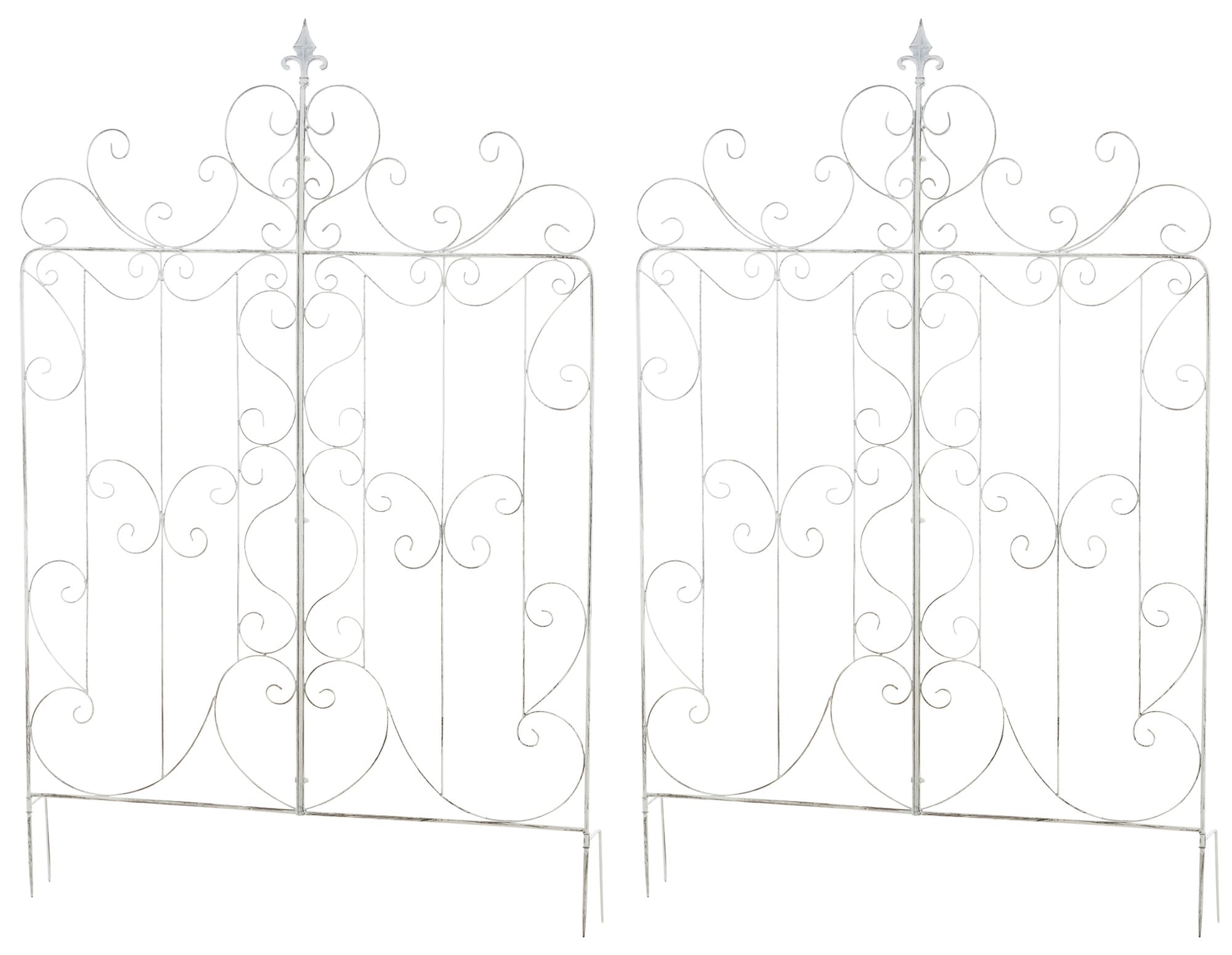 CLP 2er Set Rankgitter Mandevilla Aus Eisen I Rankzaun Im Landhausstil I Steckzaun F&uuml;r Den Garten 
