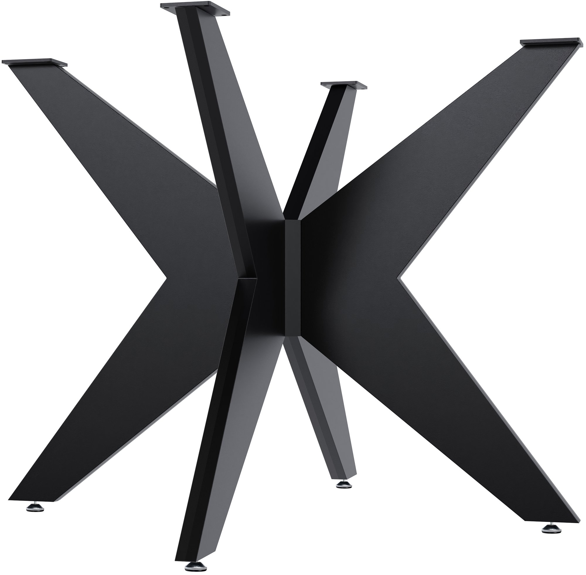 CLP Tischbeine Delmont I Tischgestell f&uuml;r DIY-Projekte I Stabiles Kreuzgestell aus Metall I F&uuml;r Esstisch oder Wohnzimmertisch 