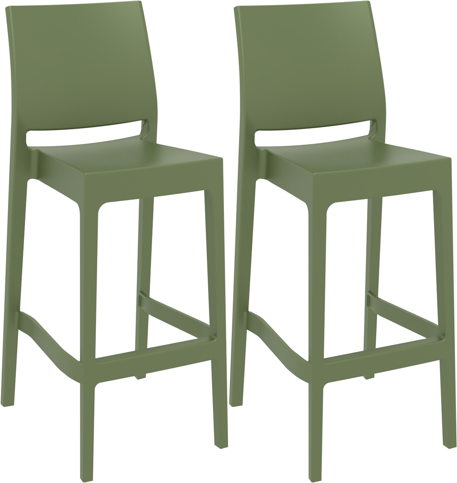 CLP 2er Set Barhocker Maya Farbe: oliv