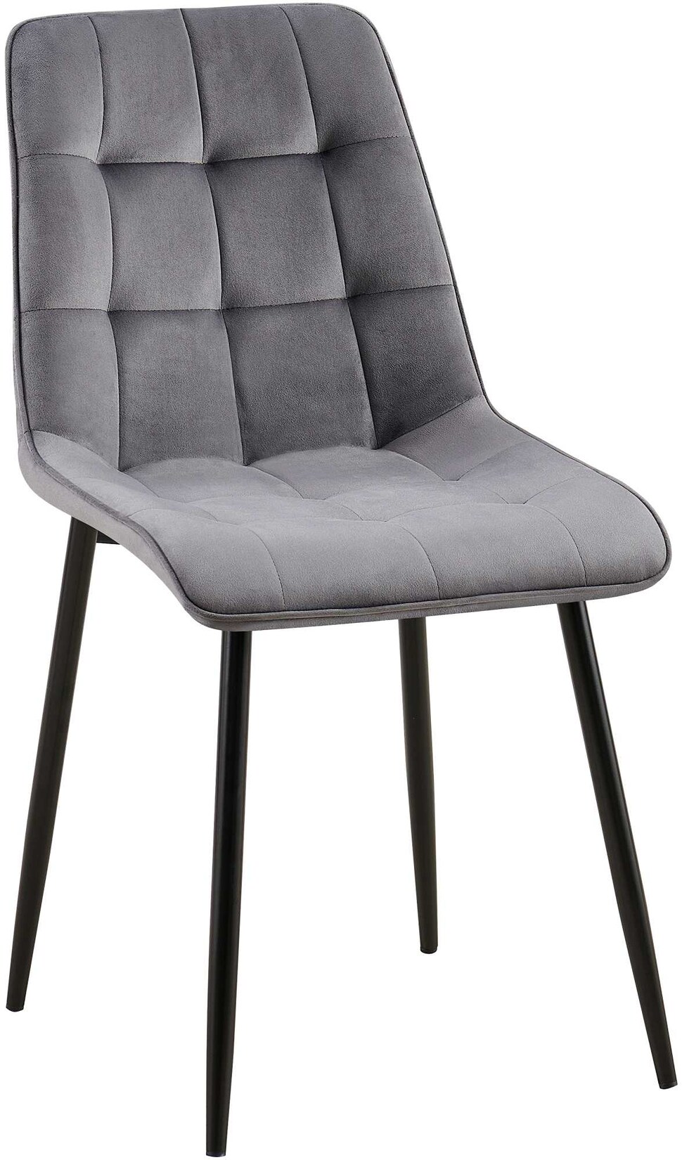 CLP Esszimmerstuhl Gifford Samt Farbe: dunkelgrau, Material: Samt
