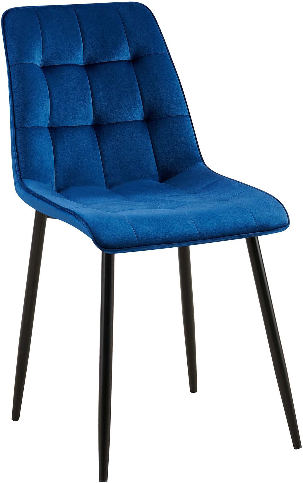 CLP Esszimmerstuhl Gifford Samt Farbe: dunkelblau, Material: Samt