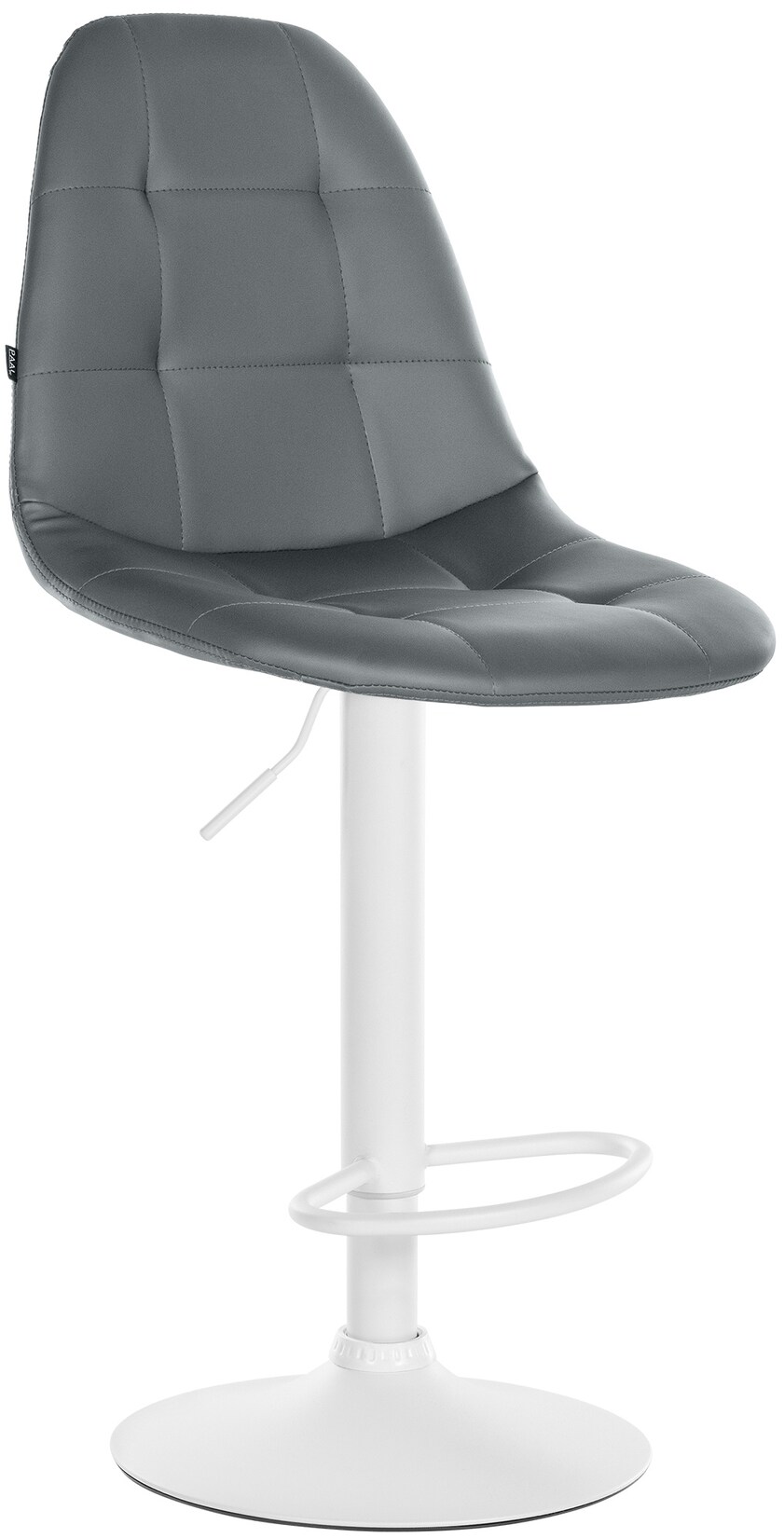 CLP Barhocker Elmore Kunstleder W Farbe: grau, Material Gestell: Metall matt weiss