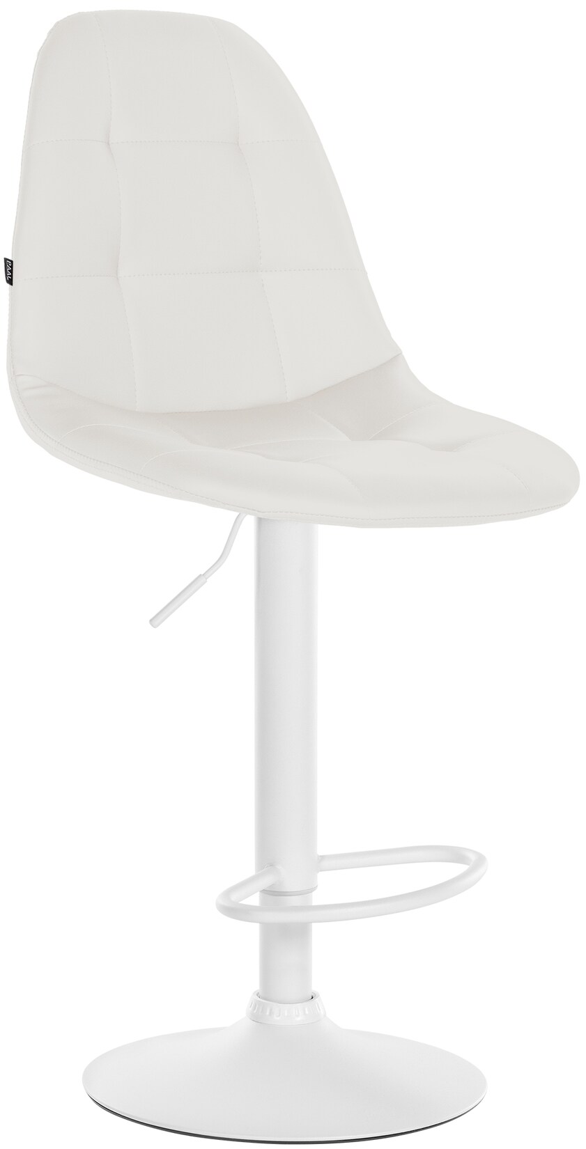 CLP Barhocker Elmore Kunstleder W Farbe: weiß, Material Gestell: Metall matt weiss