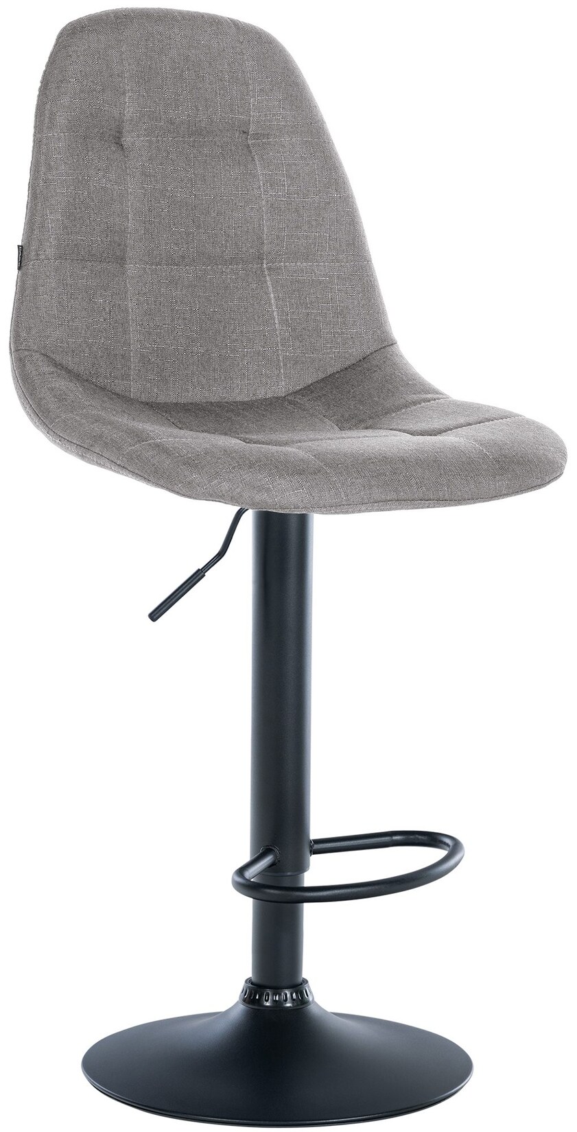 CLP Barhocker Elmore Stoff B Farbe: grau, Material Gestell: Metall matt schwarz