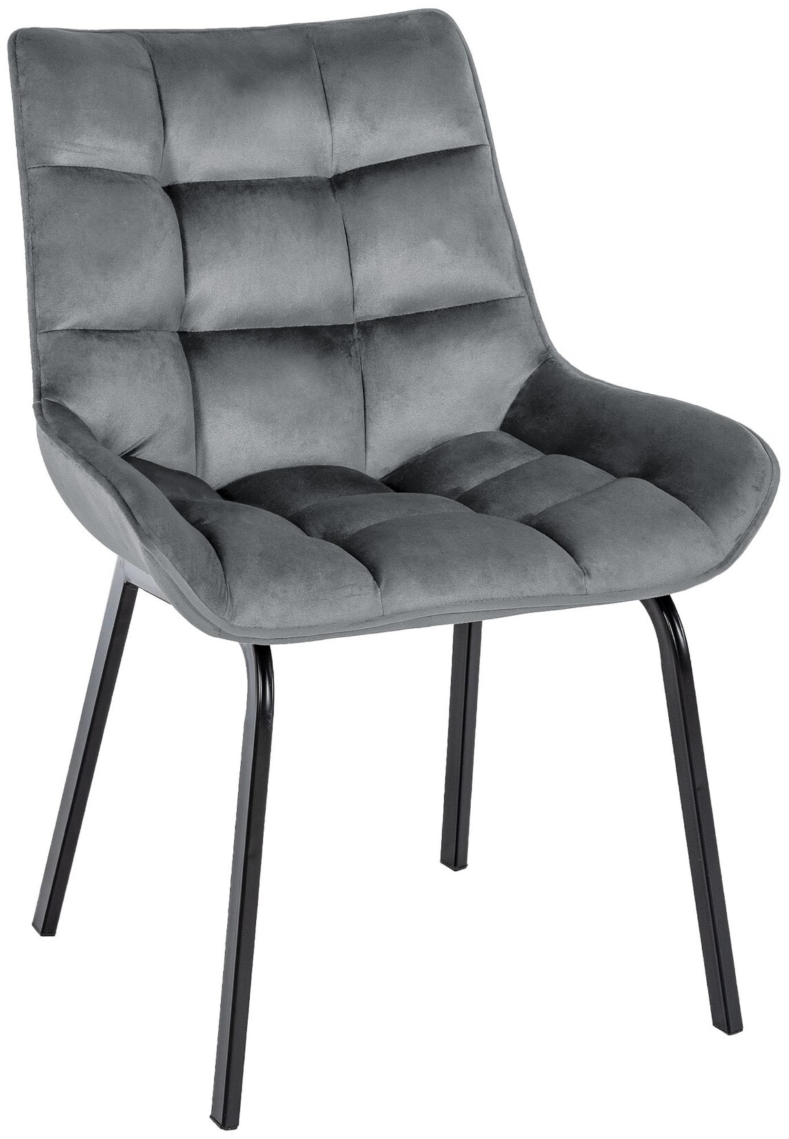 CLP Stuhl Saranda Samt Farbe: dunkelgrau, Material: Samt