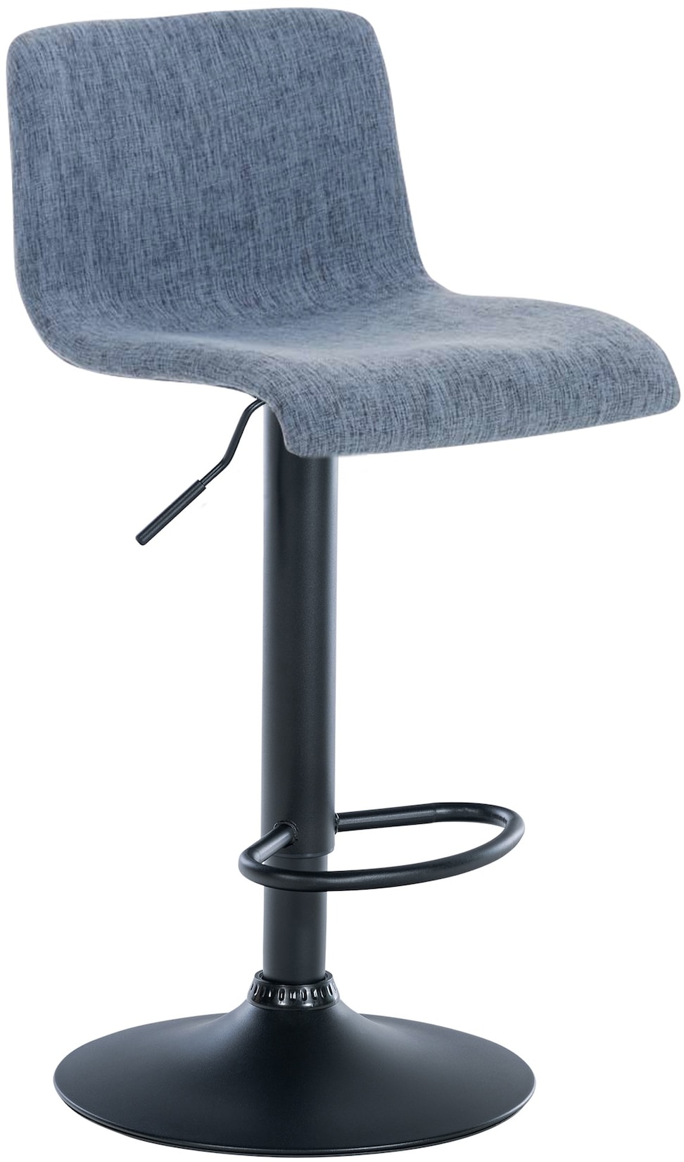CLP Barhocker Hoover Stoff B Farbe: blau, Material Gestell: Metall matt schwarz