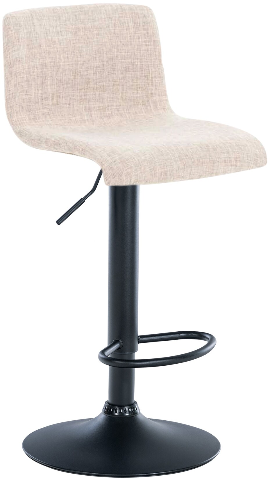 CLP Barhocker Hoover Stoff B Farbe: creme, Material Gestell: Metall matt schwarz