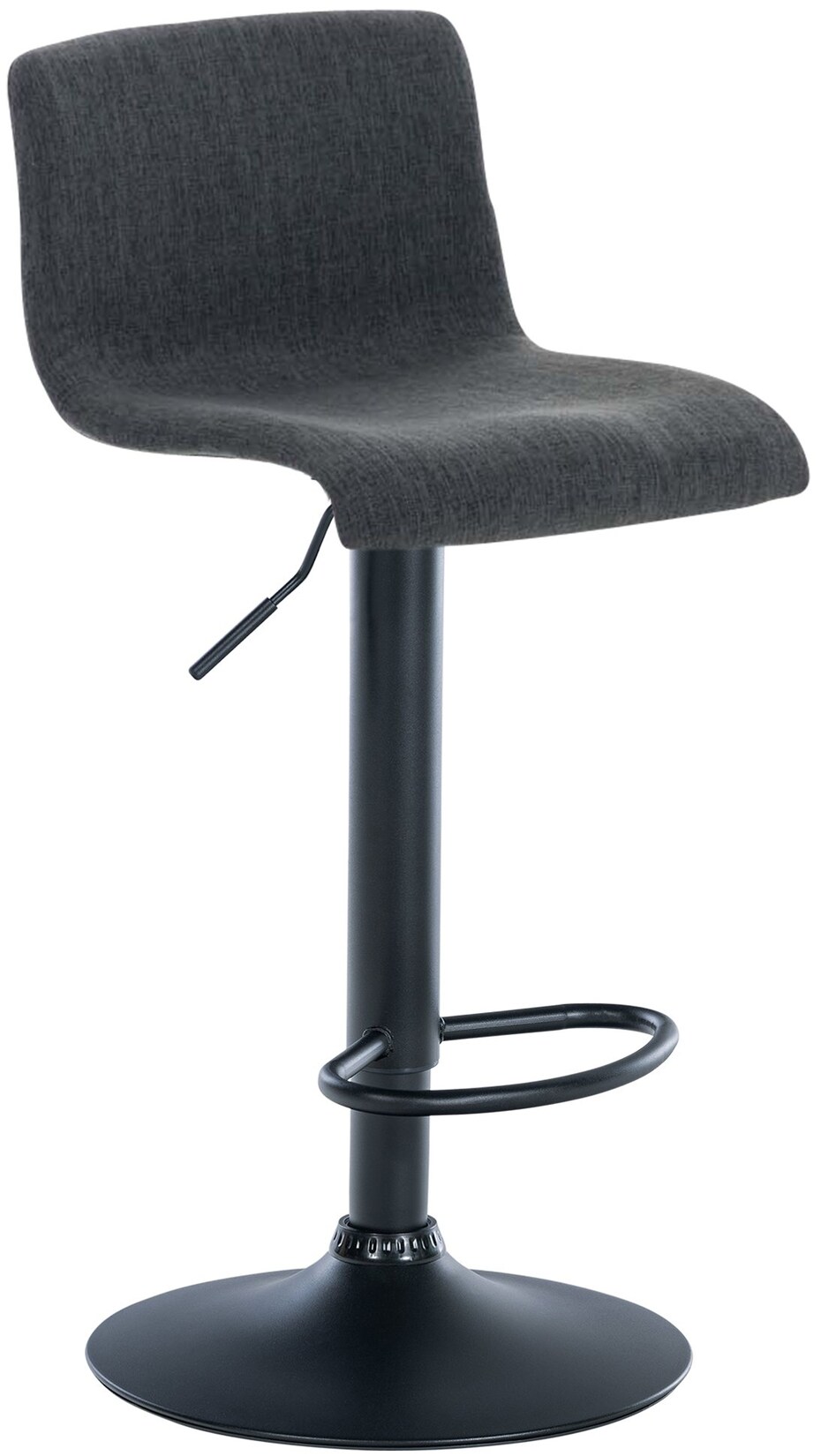 CLP Barhocker Hoover Stoff B Farbe: dunkelgrau, Material Gestell: Metall matt schwarz