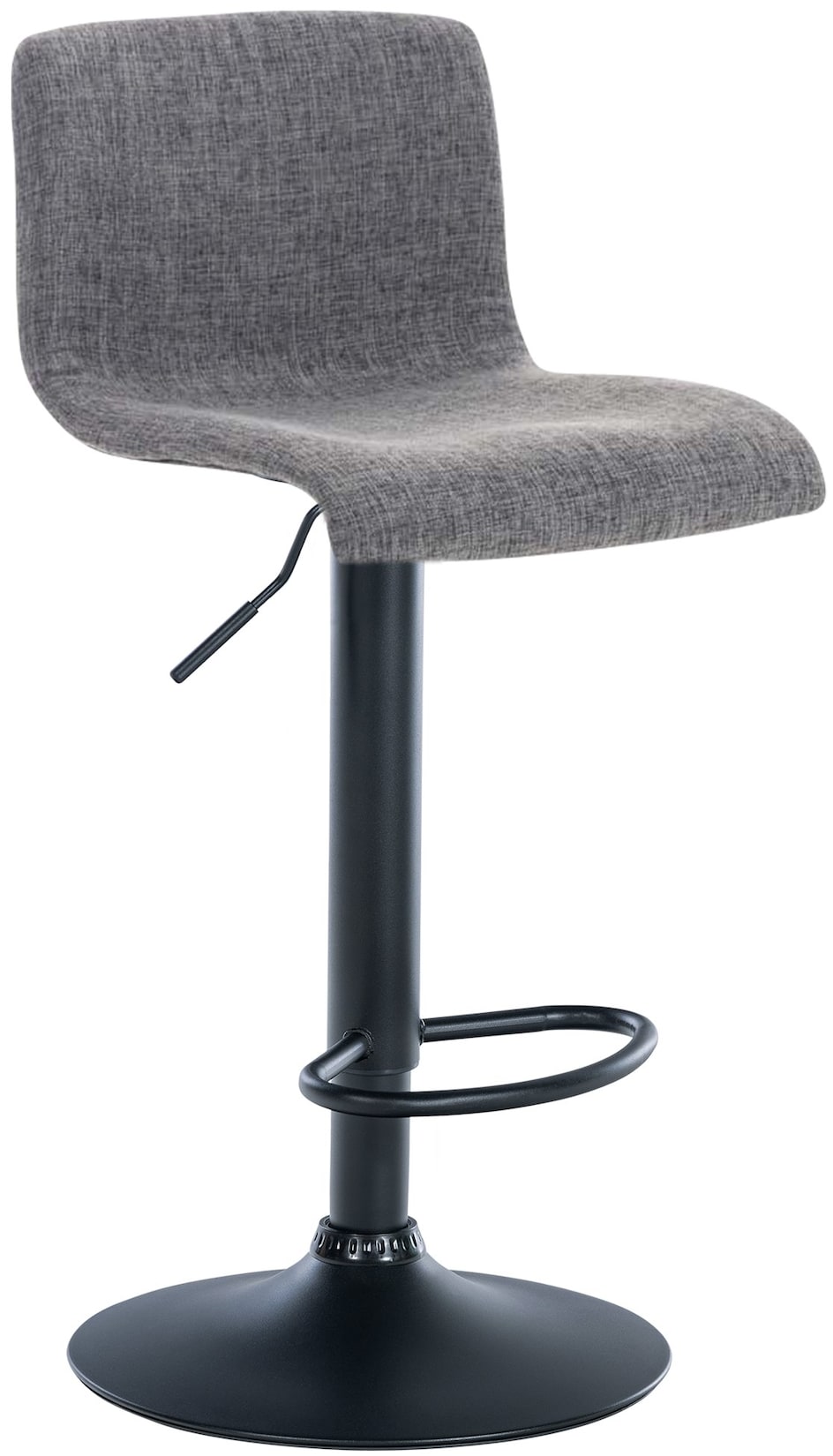 CLP Barhocker Hoover Stoff B Farbe: hellgrau, Material Gestell: Metall matt schwarz