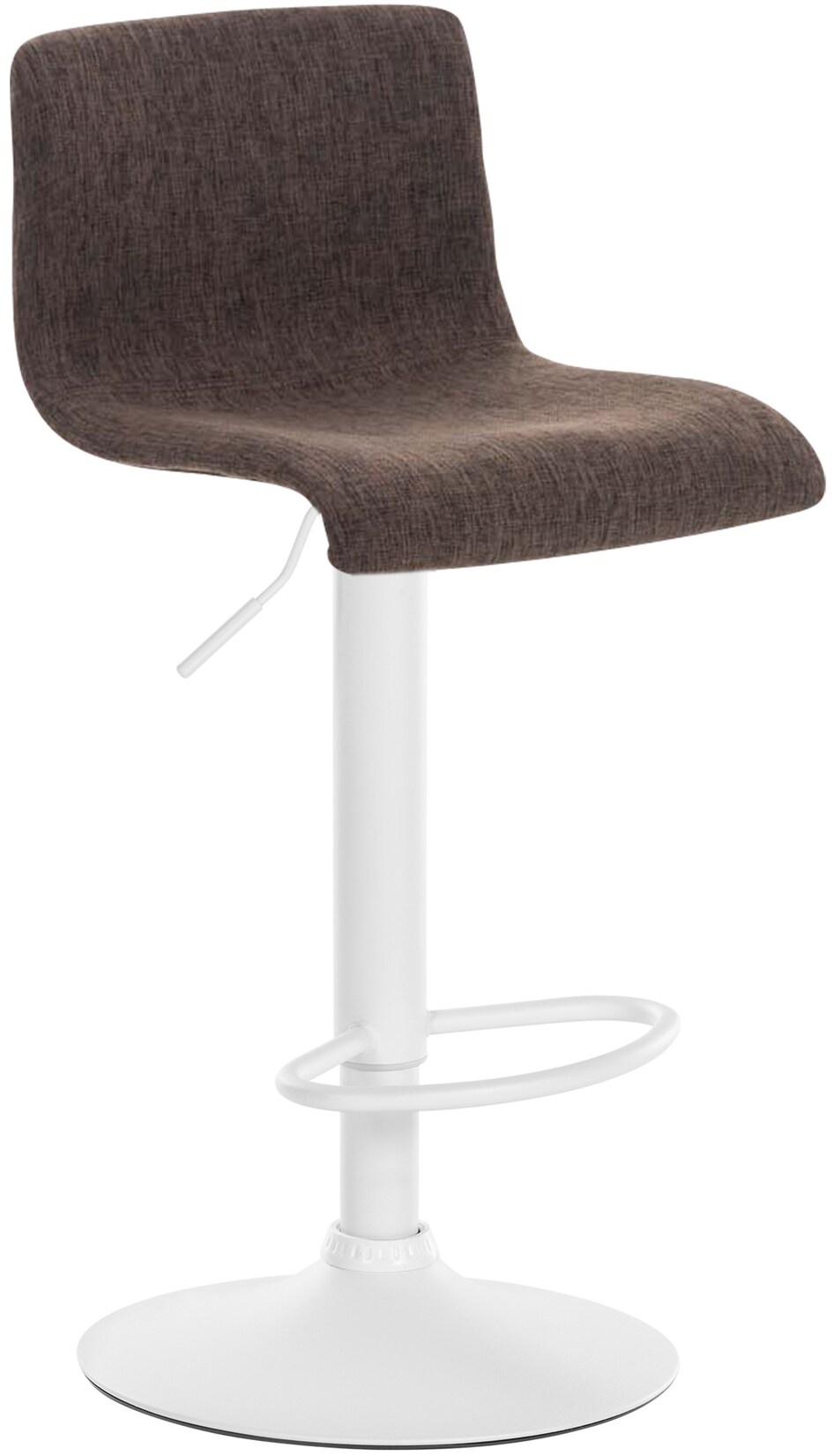 CLP Barhocker Hoover Stoff W Farbe: braun, Material Gestell: Metall matt weiss