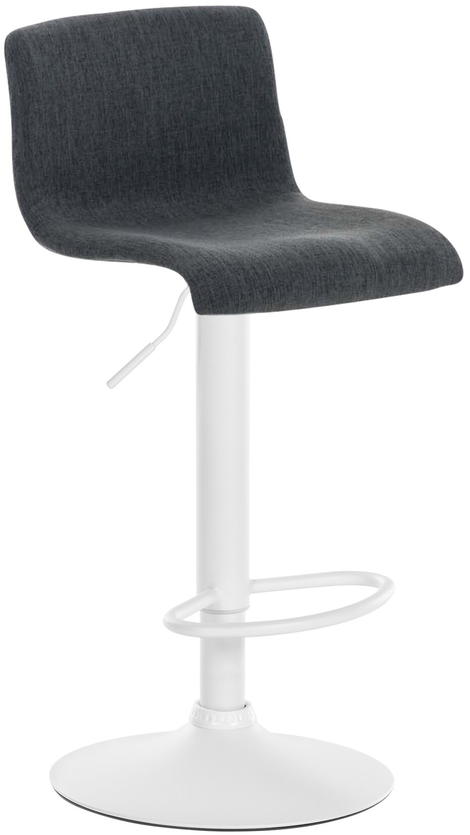 CLP Barhocker Hoover Stoff W Farbe: dunkelgrau, Material Gestell: Metall matt weiss