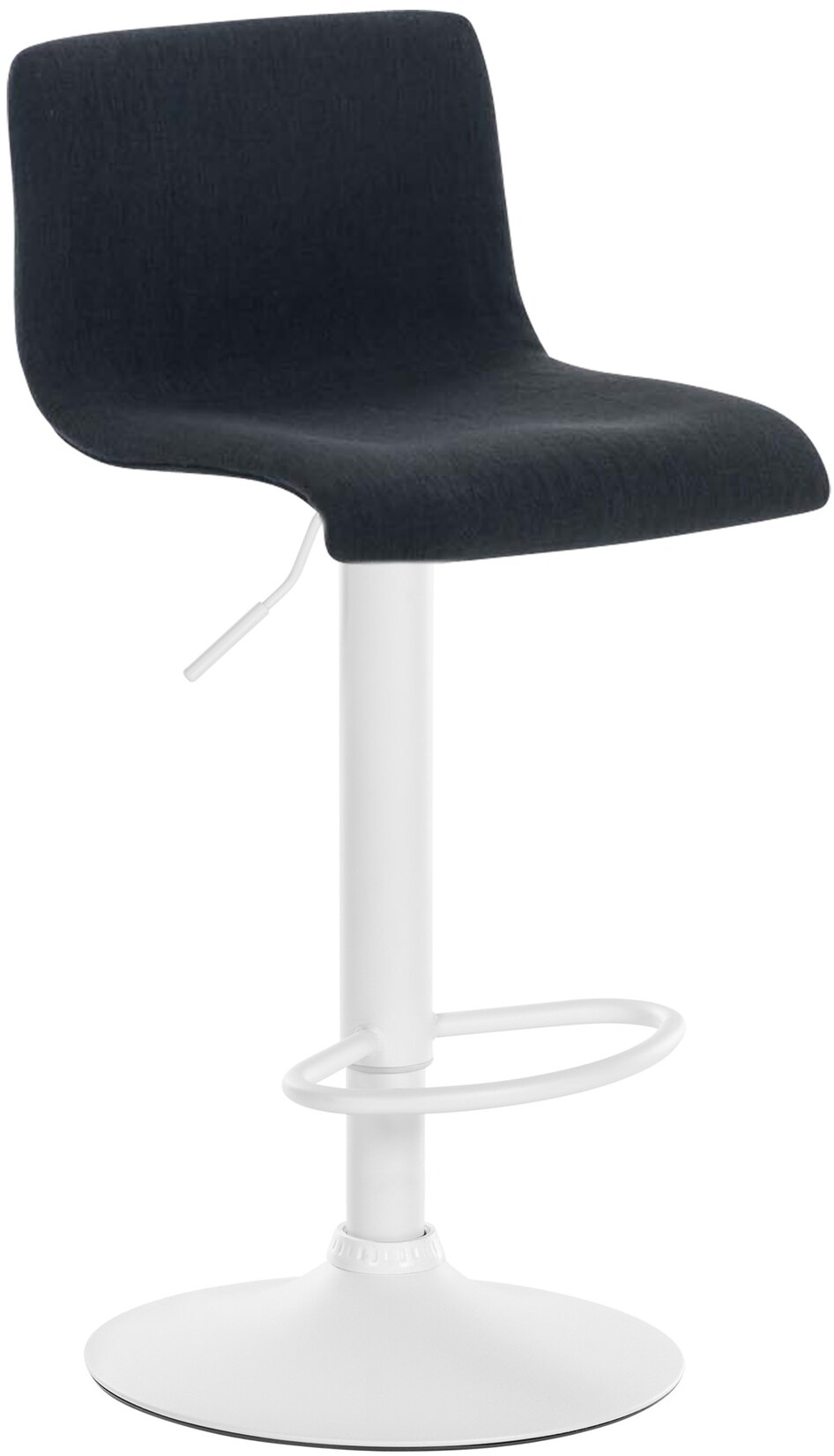 CLP Barhocker Hoover Stoff W Farbe: schwarz, Material Gestell: Metall matt weiss