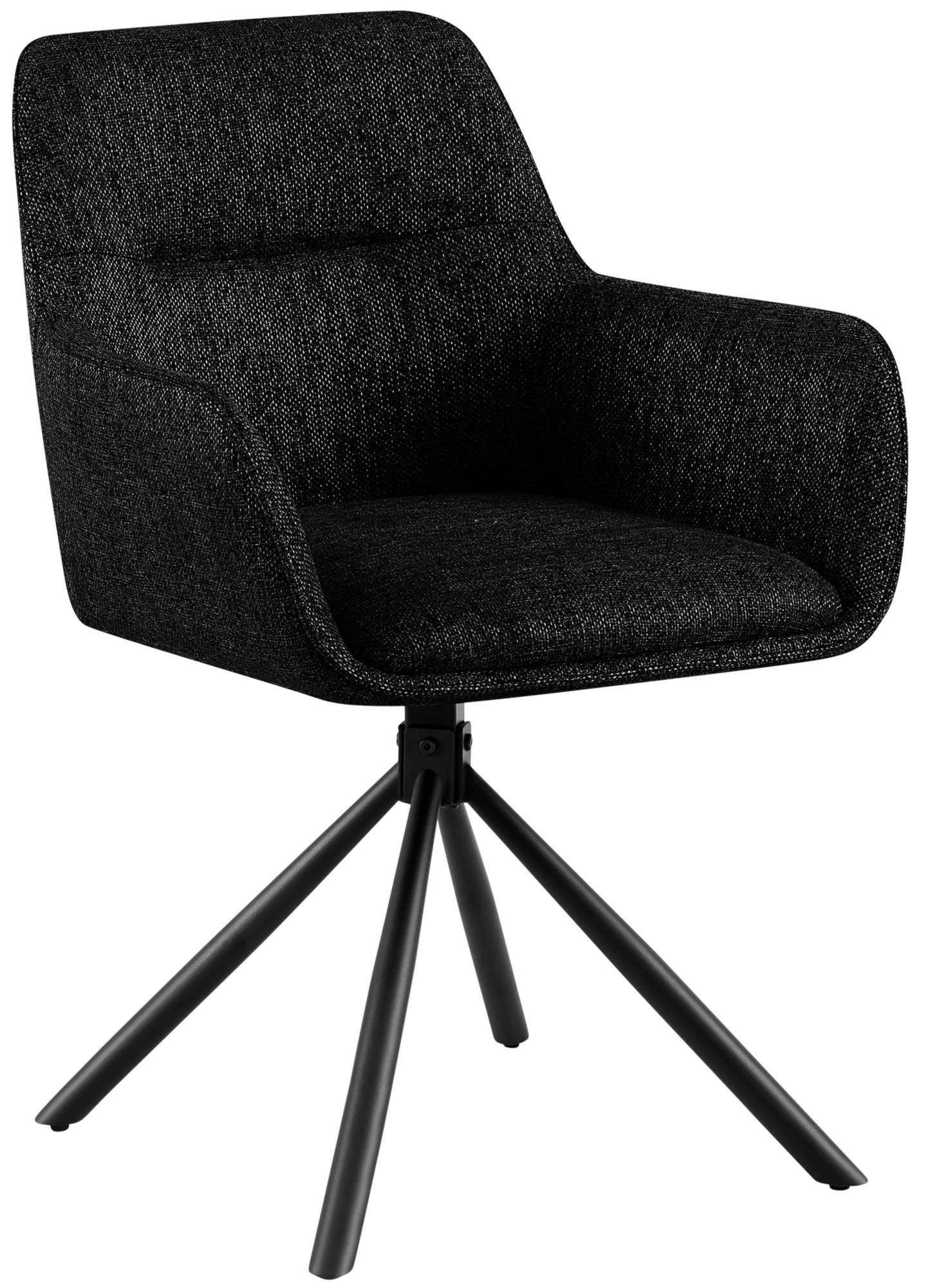 CLP Stuhl Tipton Stoffbezug I Schwenkbarer Esszimmerstuhl mit Stoffbezug I Polsterstuhl mit R&uuml;ckenlehne I K&uuml;chenstuhl 