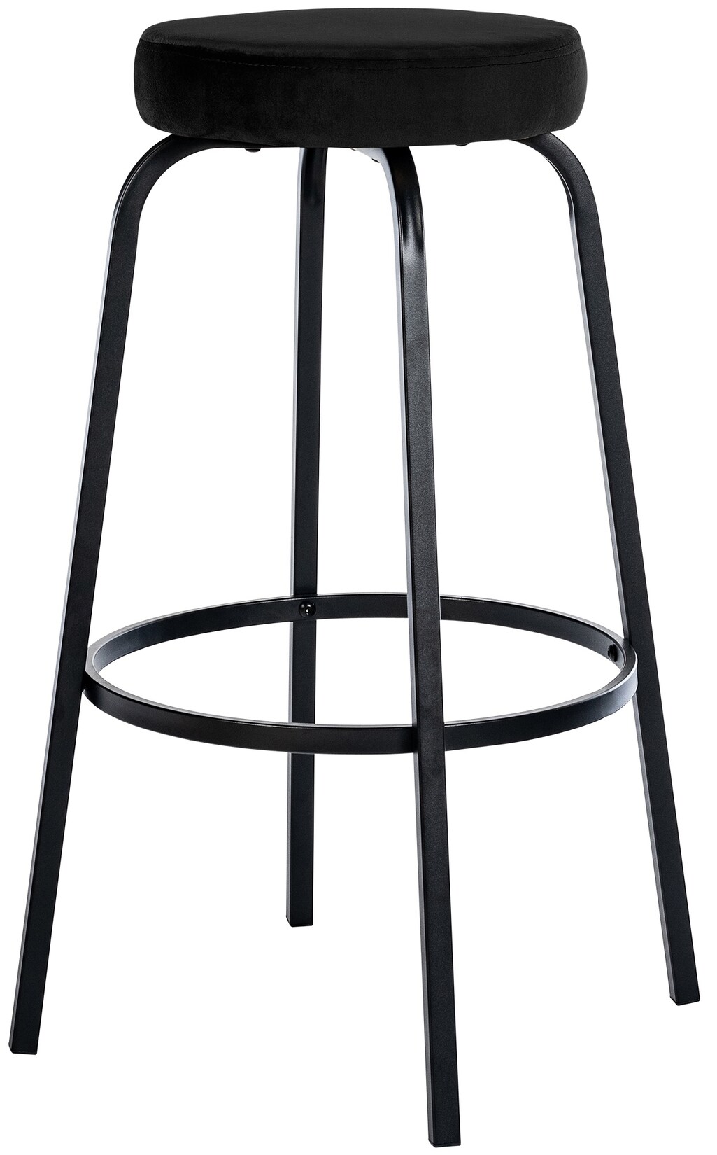CLP Barhocker Kamari Samt Farbe: schwarz, Material: Samt