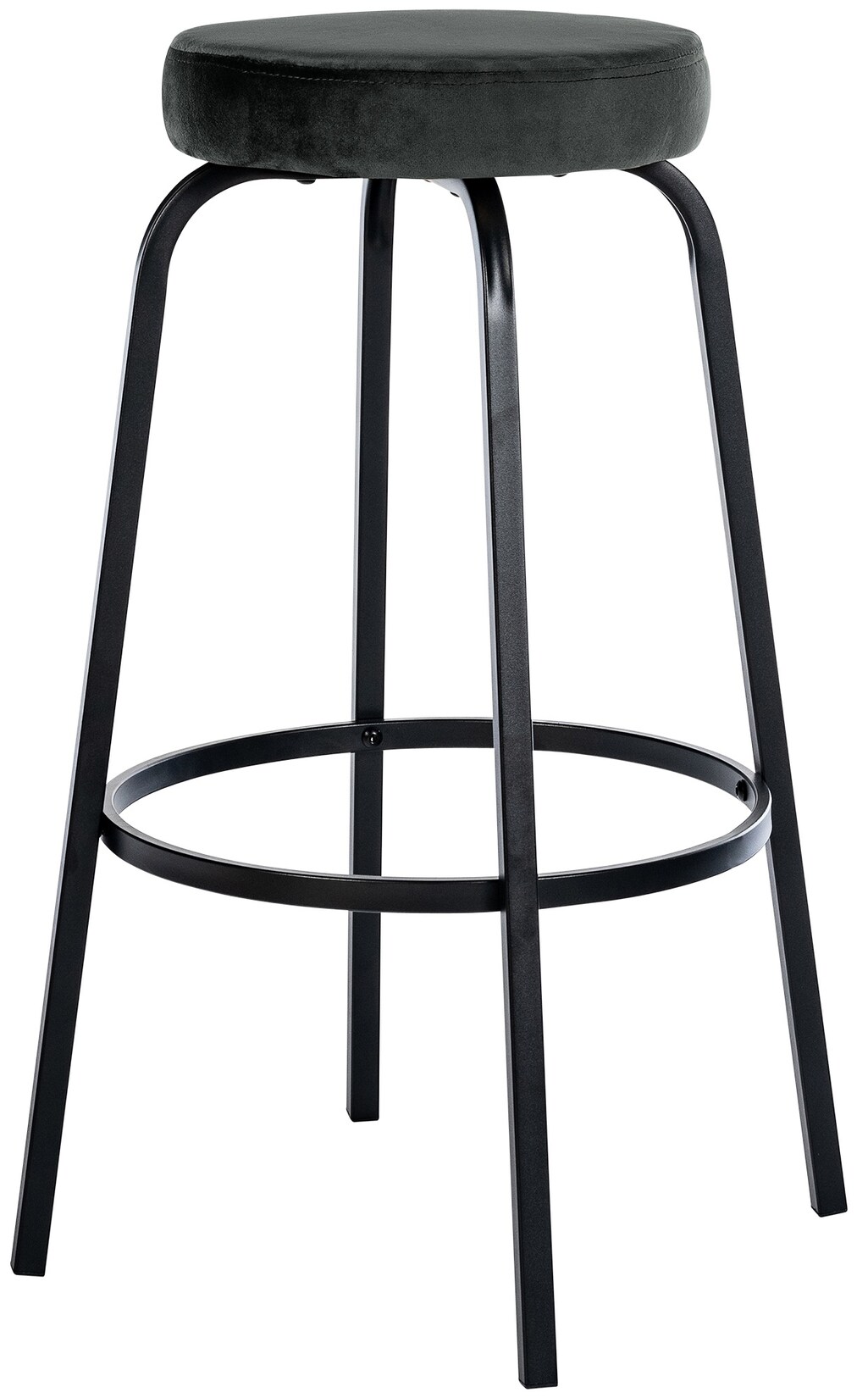 CLP Barhocker Kamari Samt Farbe: dunkelgrau, Material: Samt