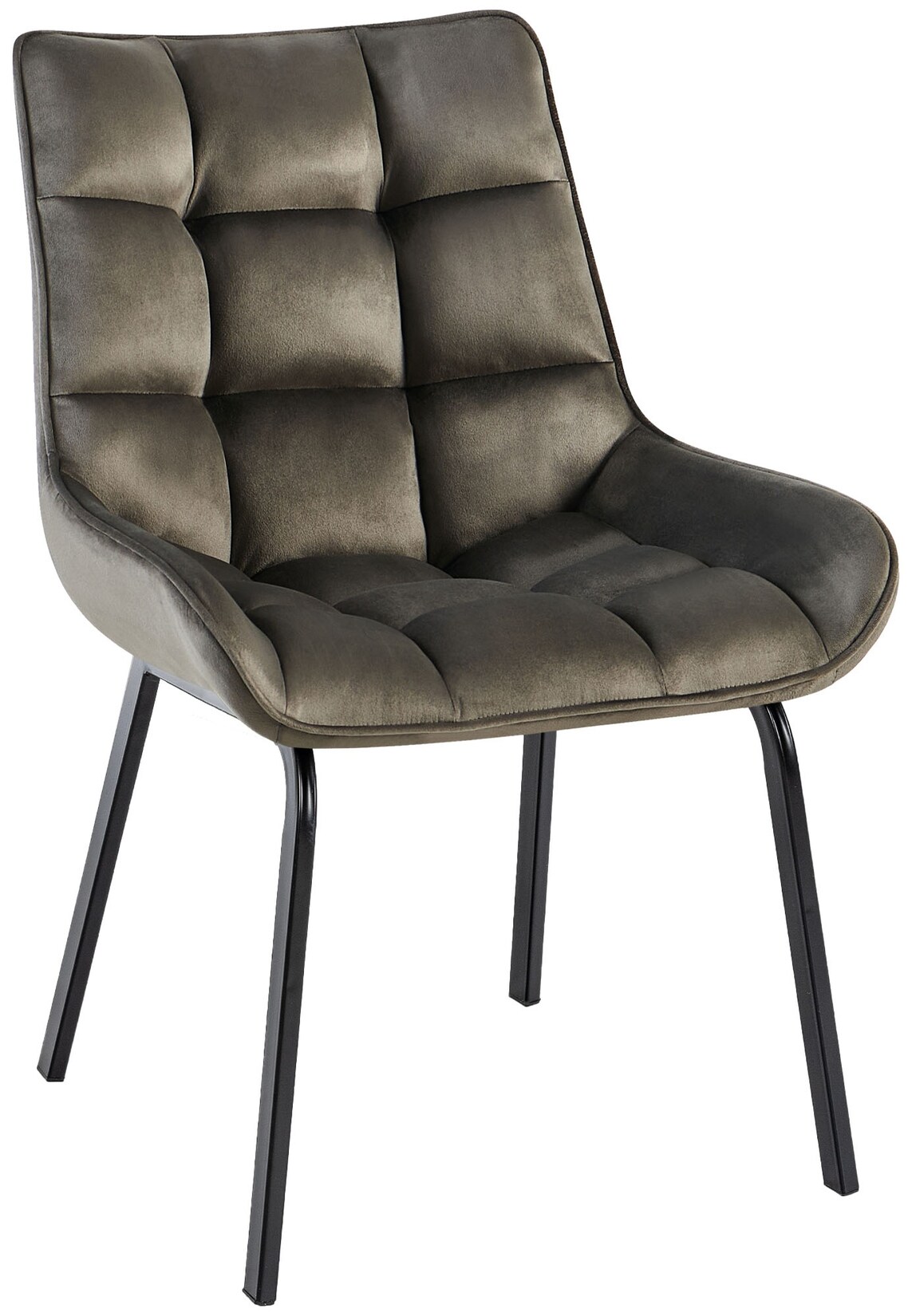 CLP Stuhl Saranda Samt Farbe: anthrazit, Material: Samt