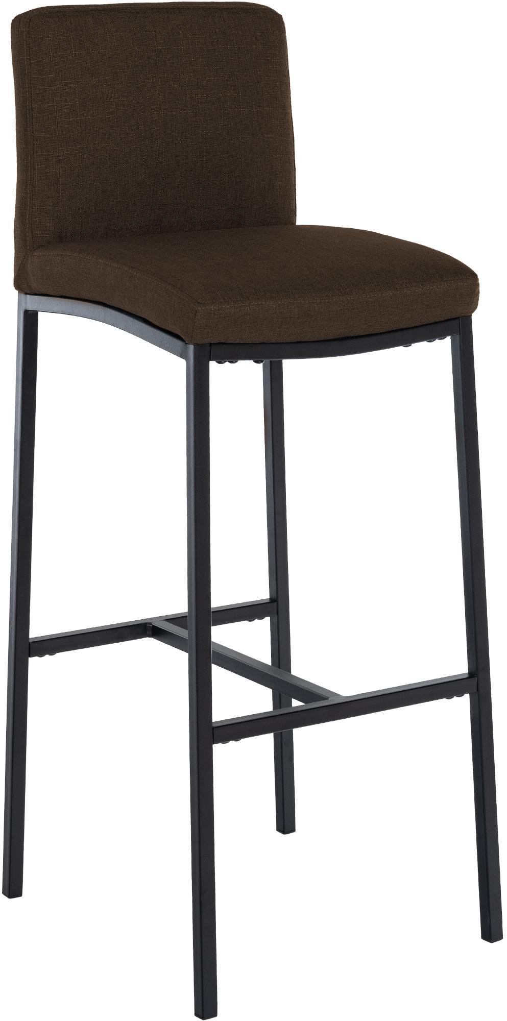 CLP Barhocker modern Freeport, mit Fu&szlig;ablage, R&uuml;ckenlehne gepolstert, Gestell schwarz, Sitzh&ouml;he 76 cm, Bodenschoner 