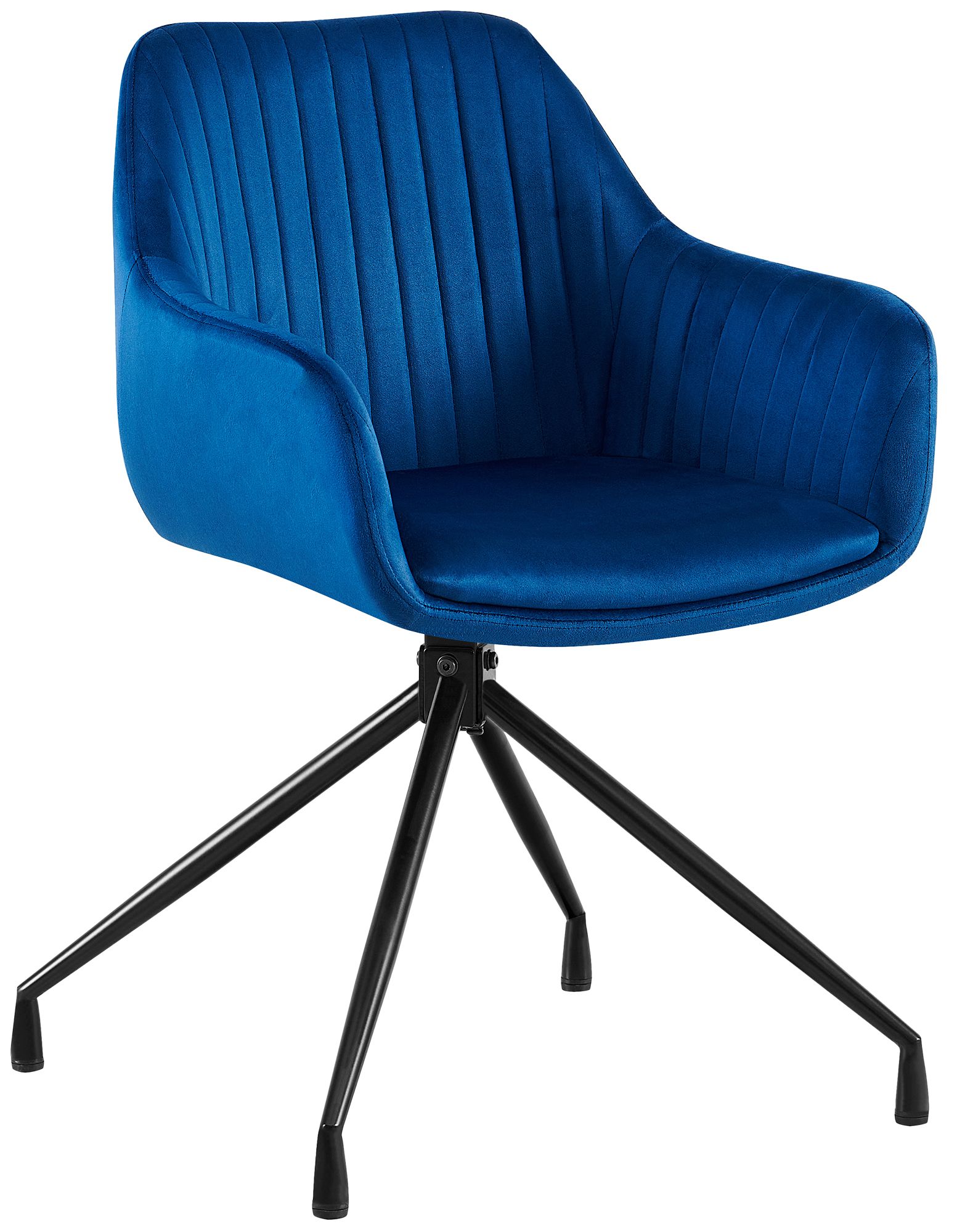 CLP Esszimmerstuhl Welby Samt - Farbe: dunkelblau, Material: Samt 