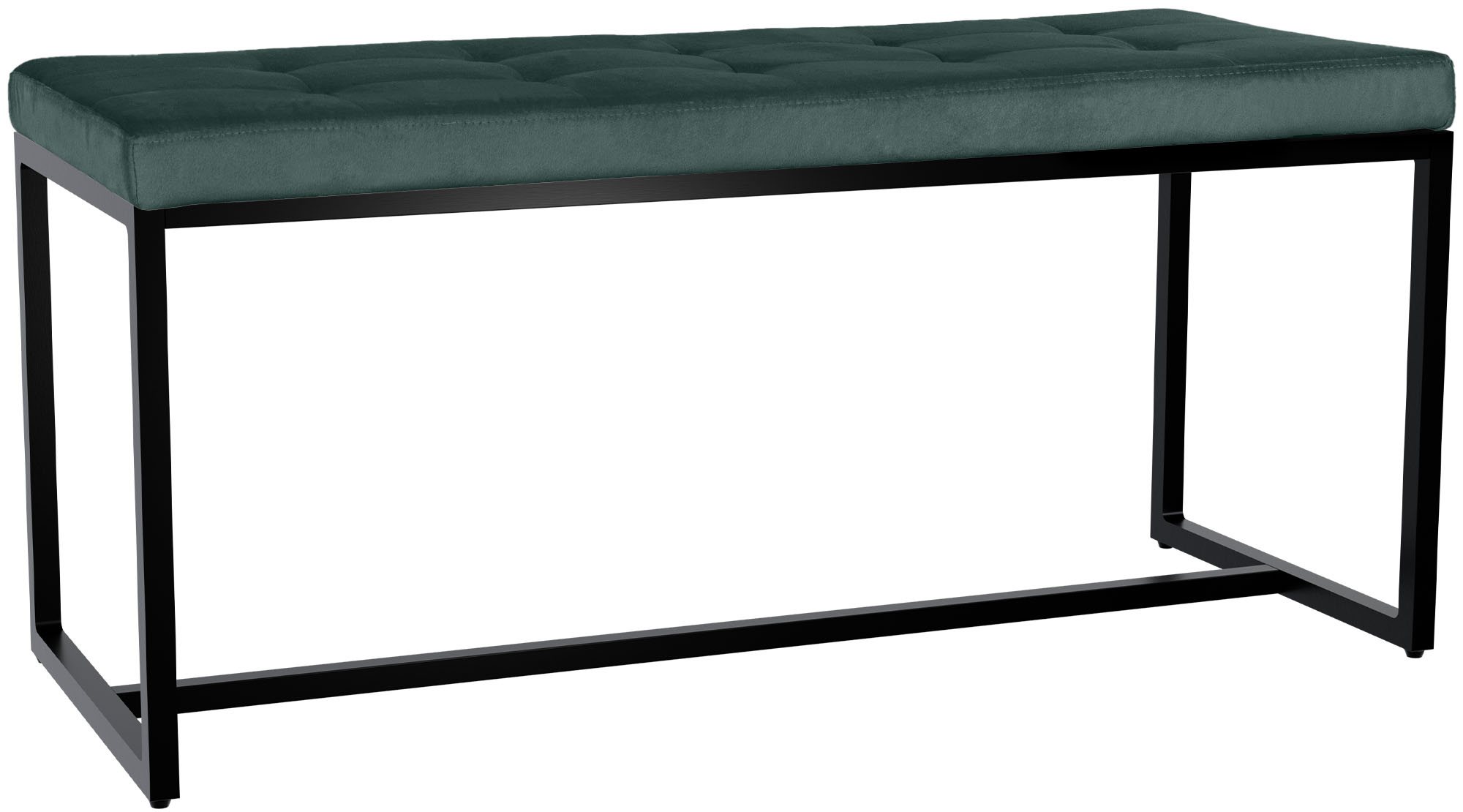 CLP Sitzbank Barci I Moderne Bank | Hochwertige Polsterbank mit schwarz pulverbeschichteten Eisengestell 