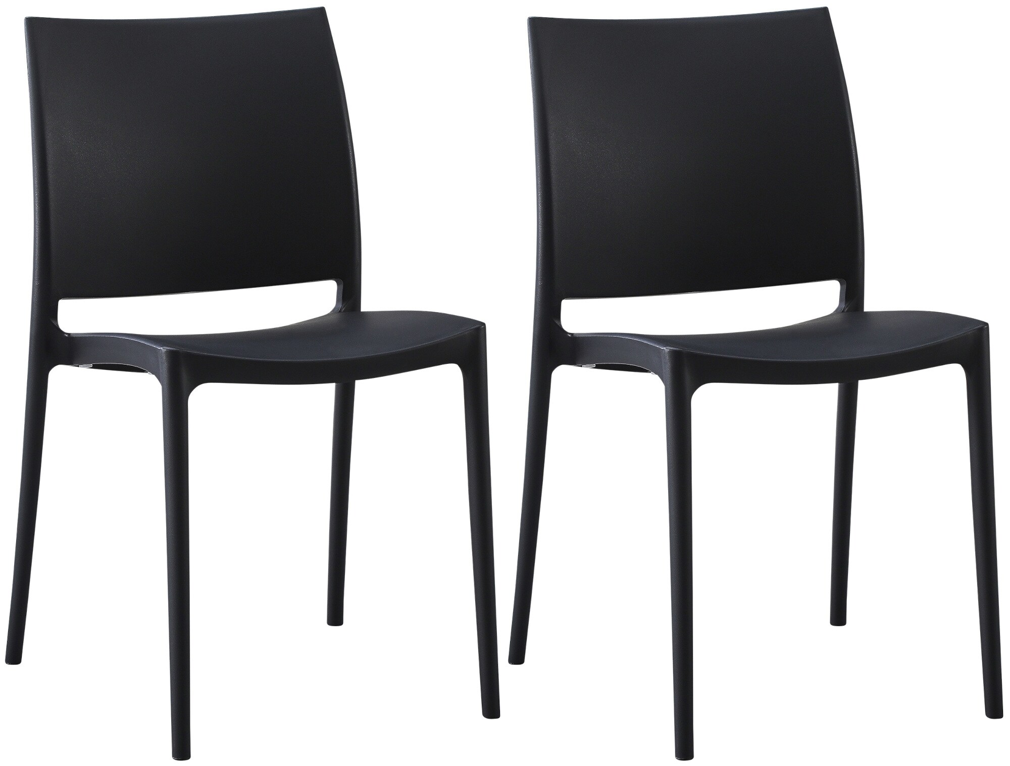 CLP 2er-Set Gartenstuhl Meton, stapelbar, pflegeleicht aus Kunststoff, wetterfest & UV-best&auml;ndig, bis 150 kg belastbar 